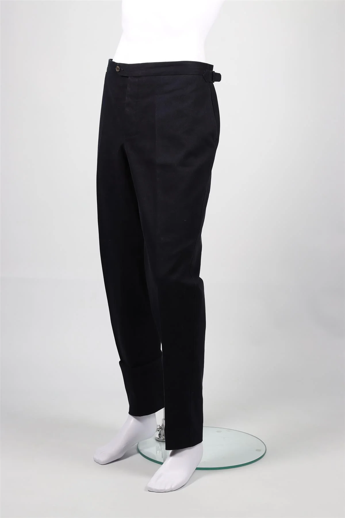 THOM SWEENEY NAVY MEN'S CORDUORY STRAIGHT LEG PANTS EU 54 UK/US WAIST 38 - Image 3