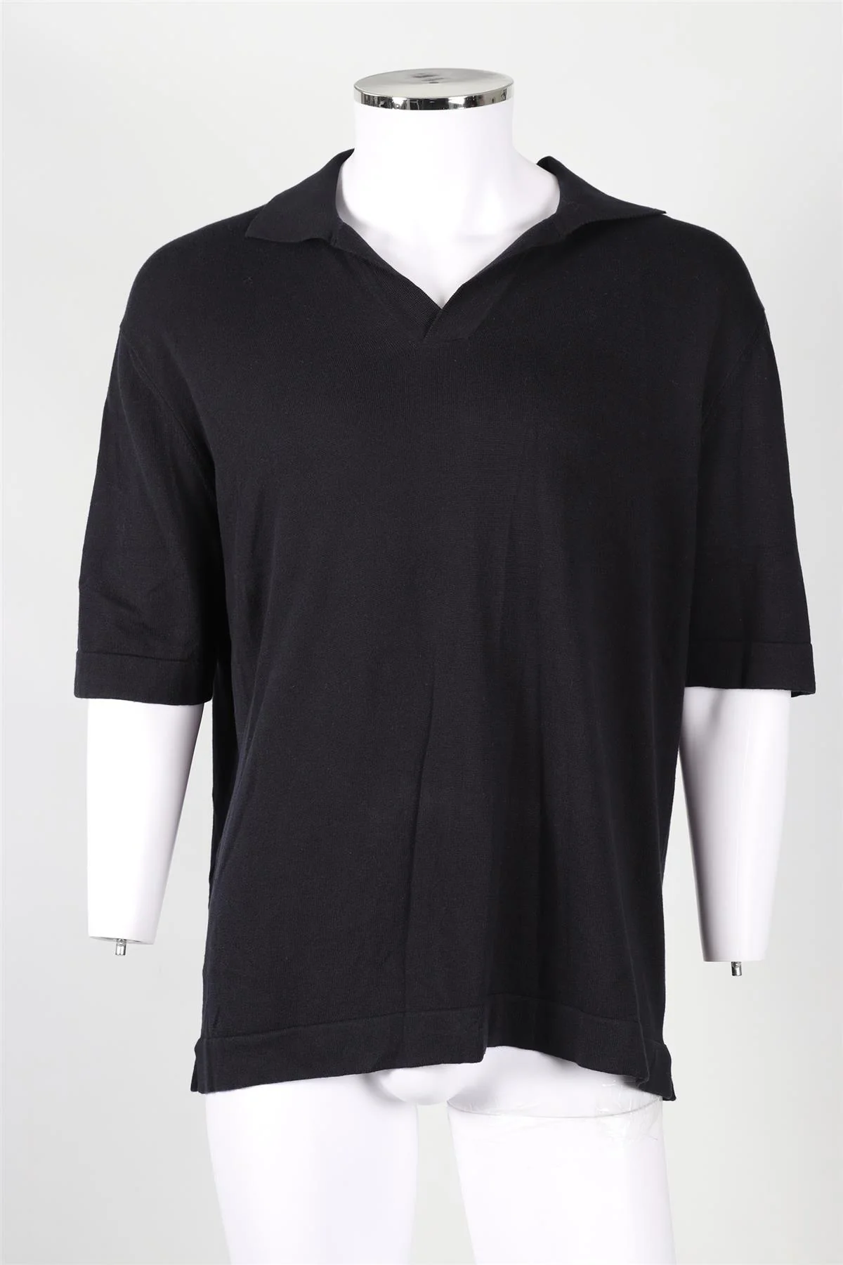 THOM SWEENEY NAVY MEN'S COTTON POLO SHIRT XXLARGE - Image 2