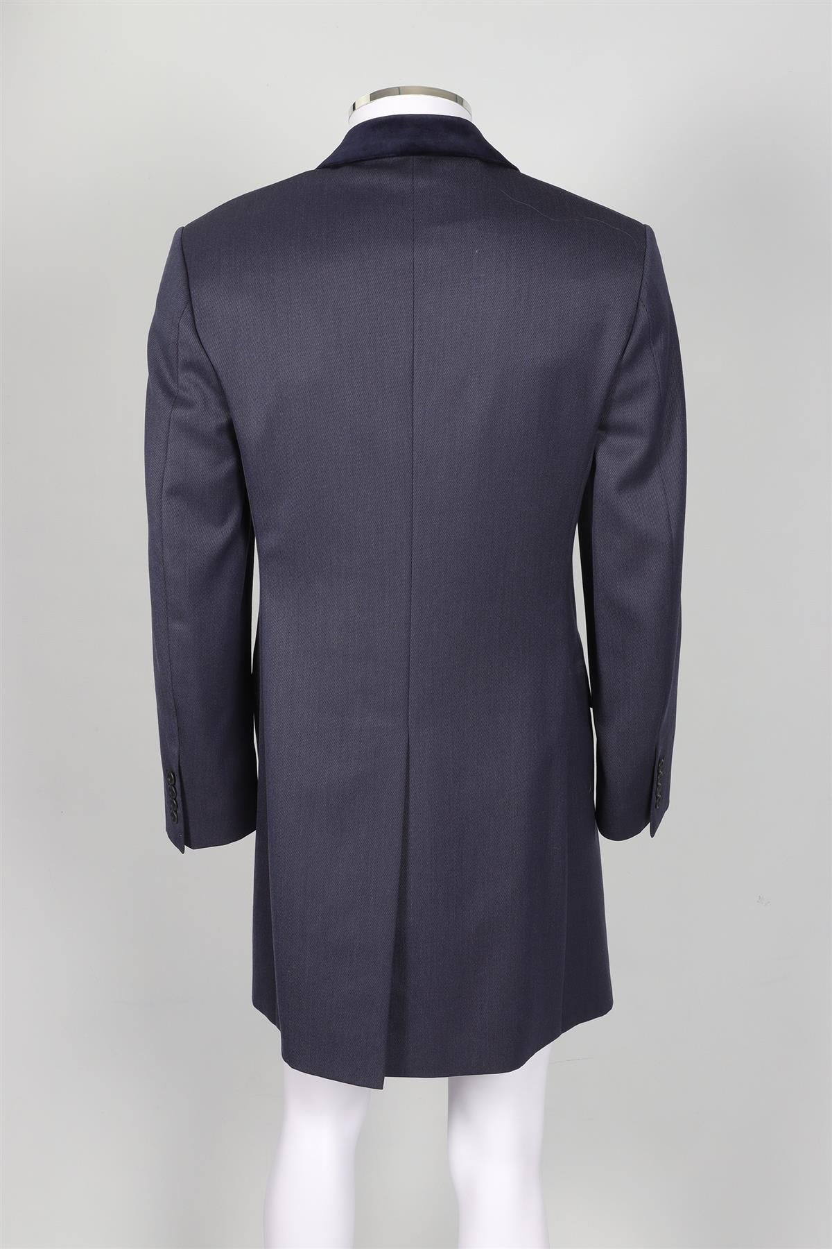 THOM SWEENEY NAVY MEN'S WOOL COAT LARGE - Image 4