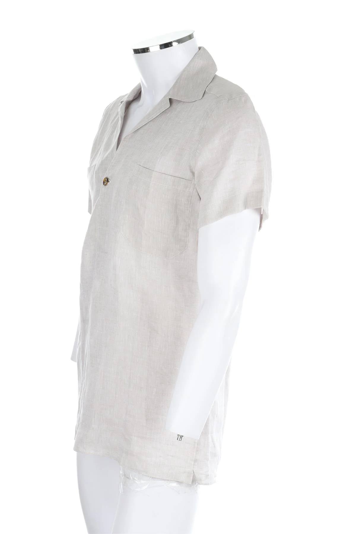 THOMAS FARTHING GREY MENS LINEN SHIRT MEDIUM - Image 3