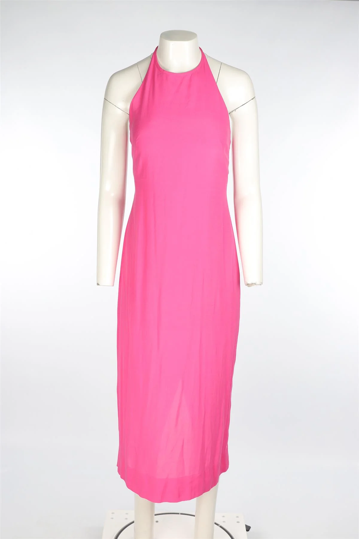 THREE GRACES LONDON PINK CREPE MIDI DRESS UK 10 - Image 2