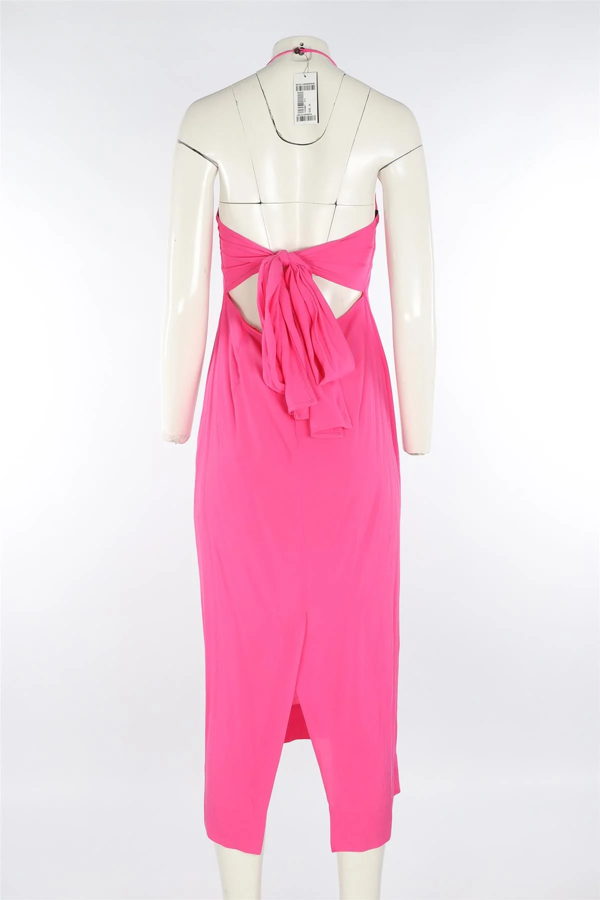 THREE GRACES LONDON PINK CREPE MIDI DRESS UK 10 - Image 4
