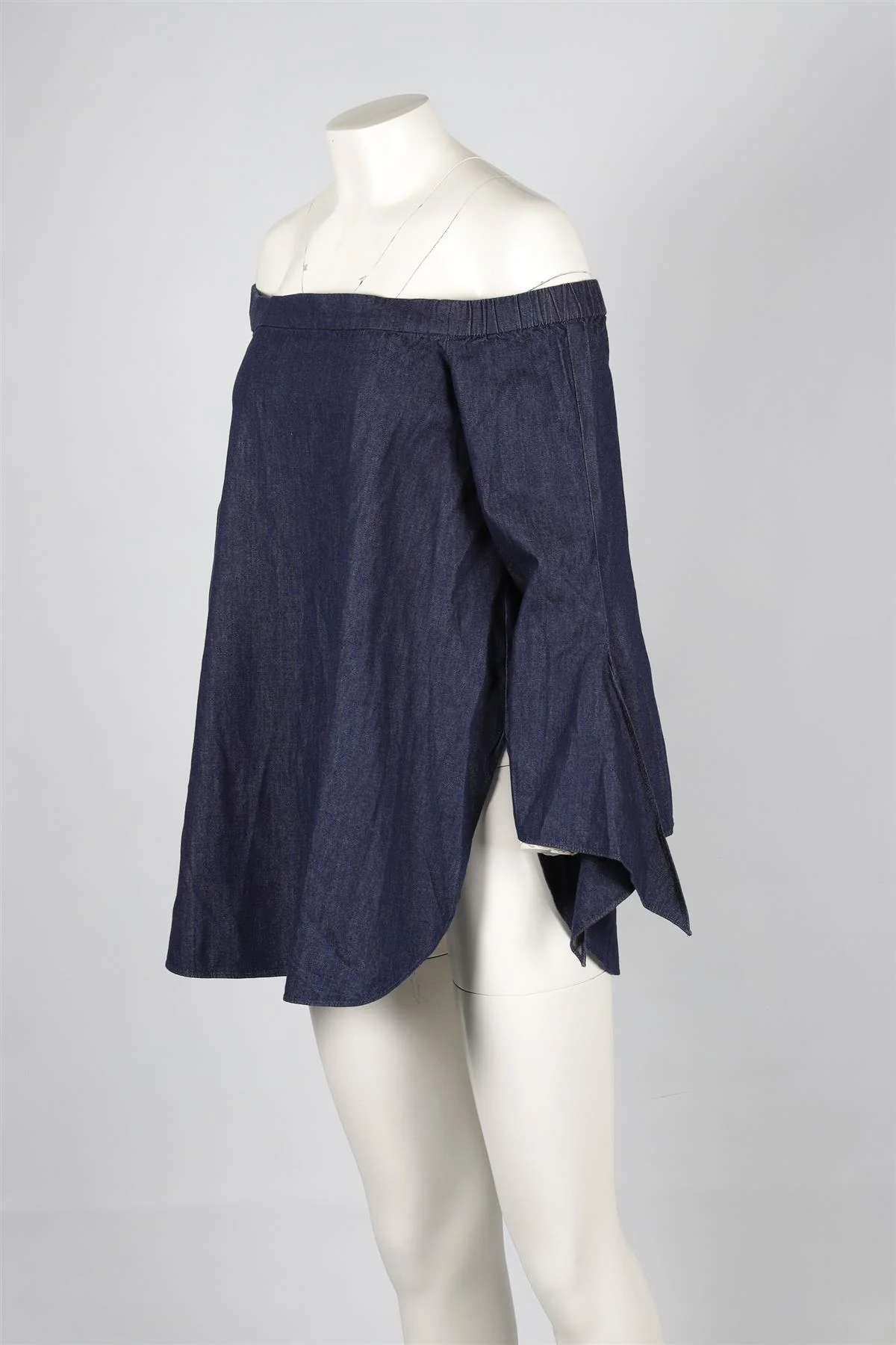 TIBI BLUE DENIM TOP US 4 UK 8 - Image 3