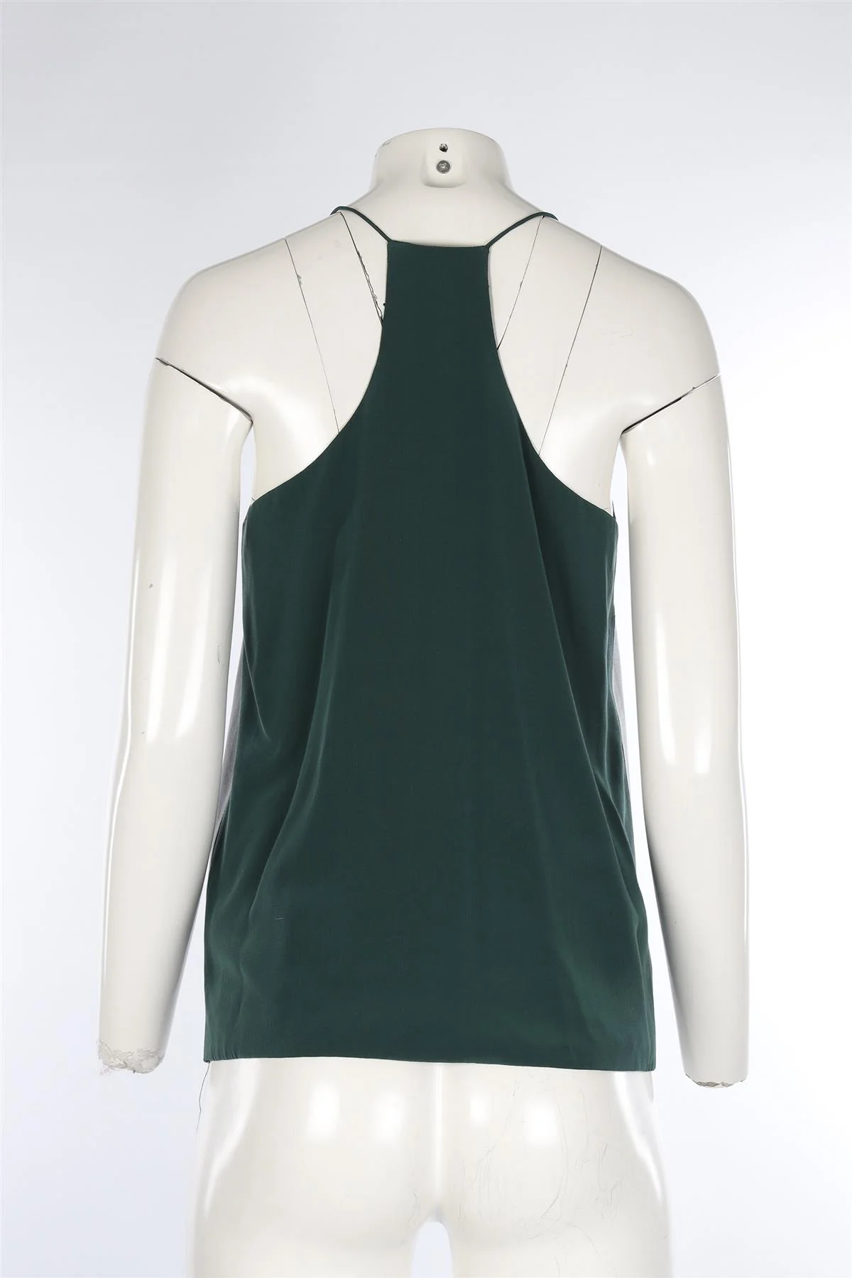 TIBI GREEN LEATHER TOP US 6 UK 10 - Image 4