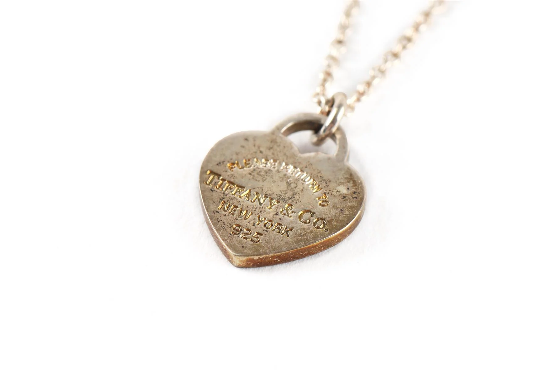 Tiffany & Co Blue Double Heart Sterling Silver Chain Necklace - Image 4
