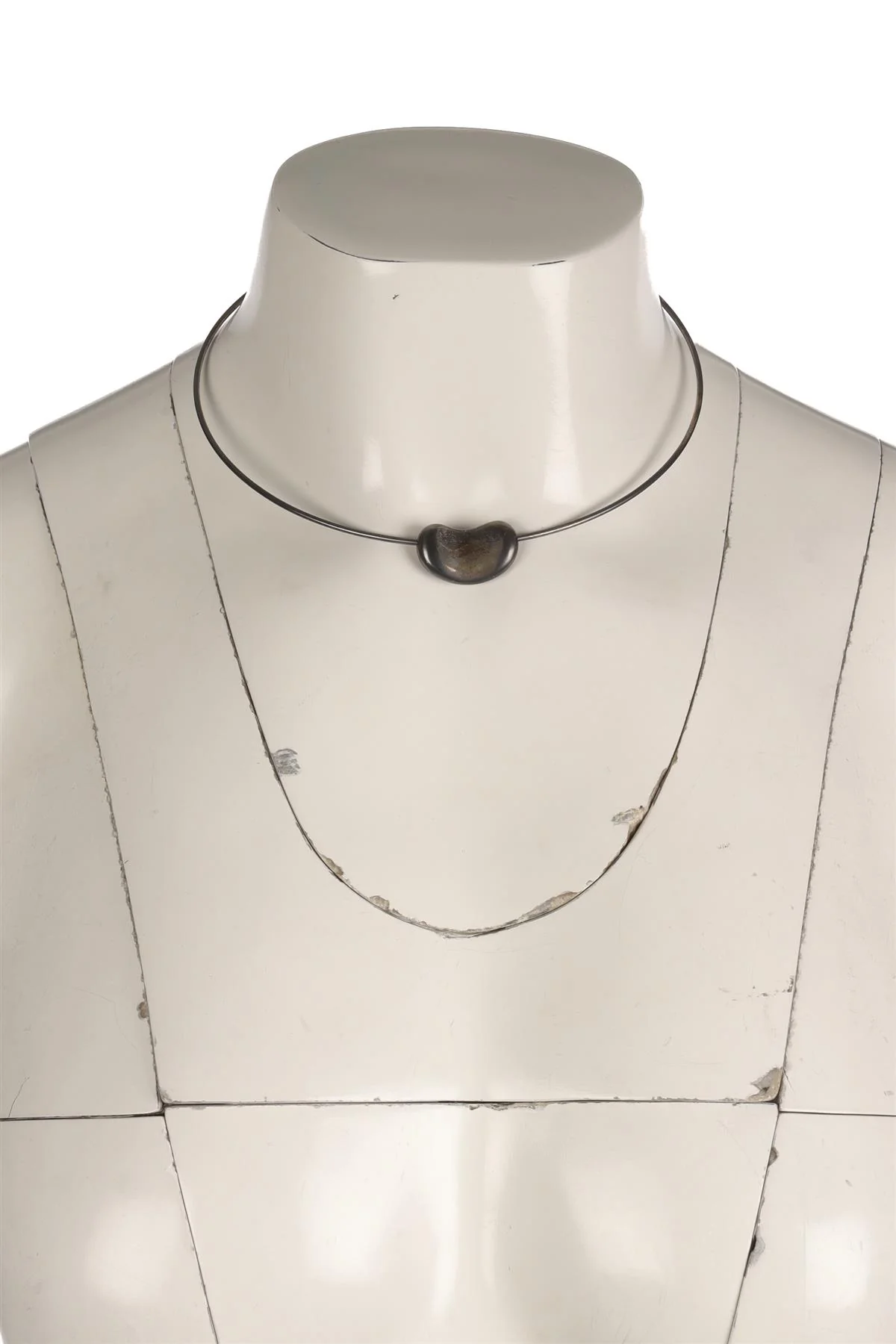 TIFFANY & CO. + ELSA PERETTI SILVER BEAN 26MM STERLING SILVER CHOKER - Image 10