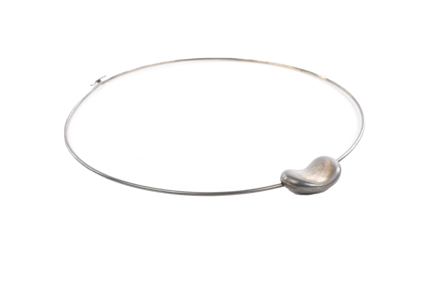 TIFFANY & CO. + ELSA PERETTI SILVER BEAN 26MM STERLING SILVER CHOKER - Image 6