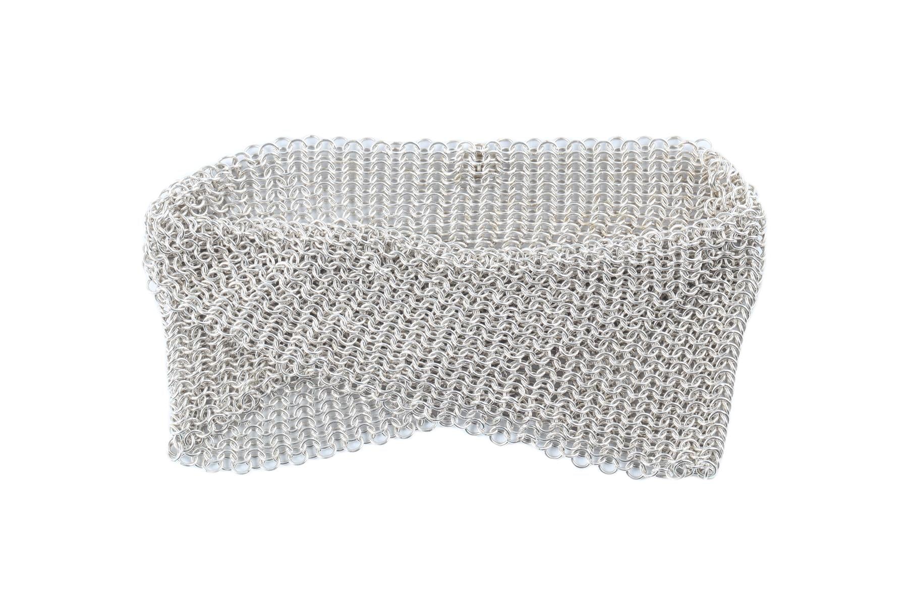 TIFFANY & CO. + ELSA PERETTI STERLING SILVER CHAINMAIL BRACELET - Image 2