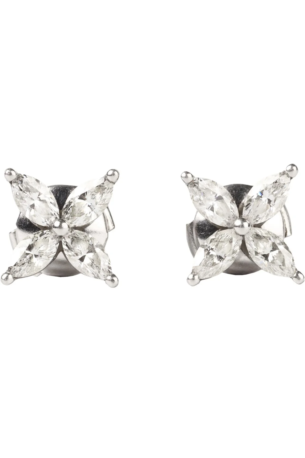 TIFFANY & CO. VICTORIA MEDIUM 0.92 CT DIAMOND AND PLATINUM EARRINGS