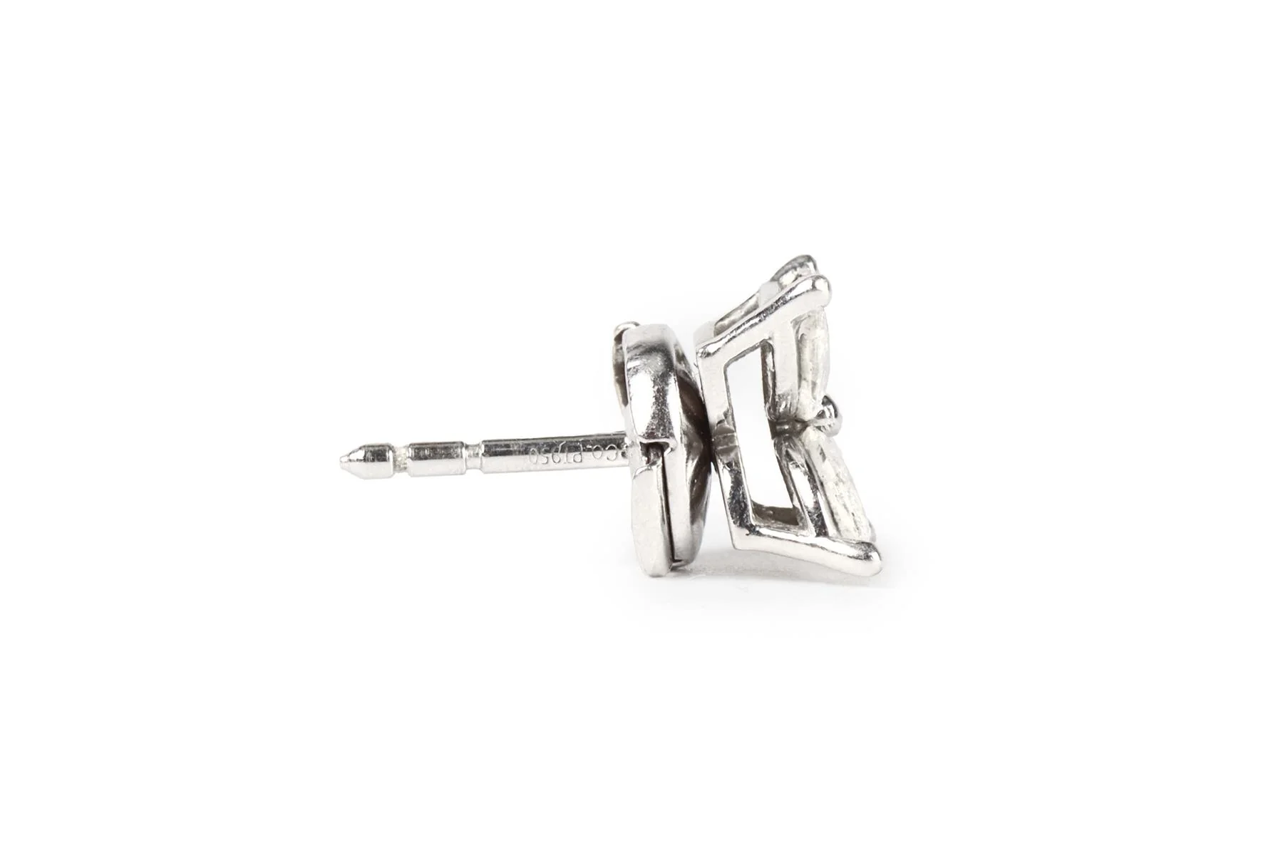 TIFFANY & CO. VICTORIA MEDIUM 0.92 CT DIAMOND AND PLATINUM EARRINGS - Image 4