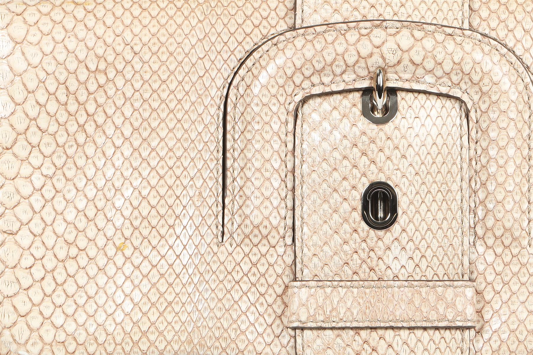 TOD'S BEIGE PYTHON AND LEATHER CLUTCH - Image 10