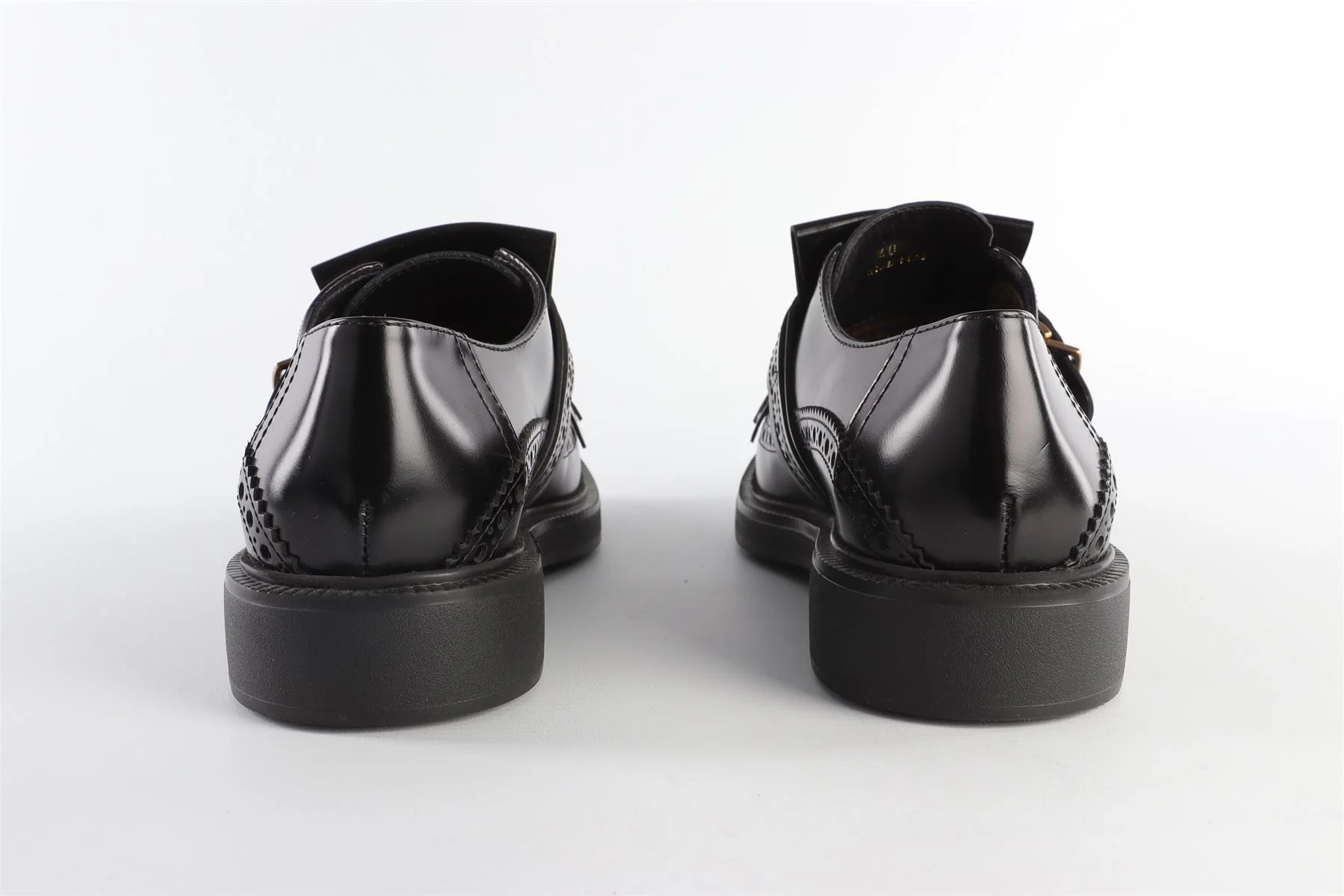 TOD'S BLACK LEATHER BROGUES EU 40 UK 7 US 10 - Image 5