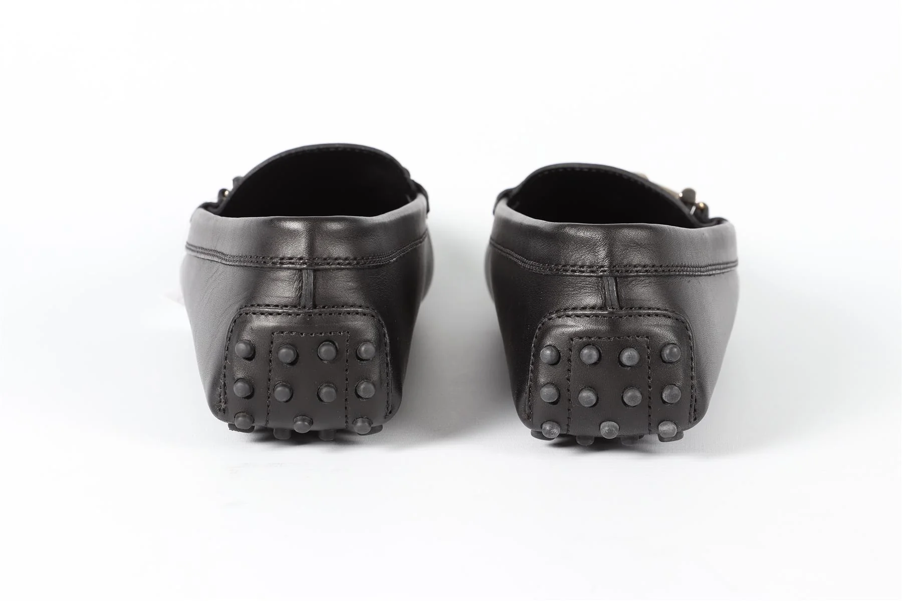 TOD'S BLACK LEATHER LOAFERS EU 39 UK 6 US 9 - Image 3