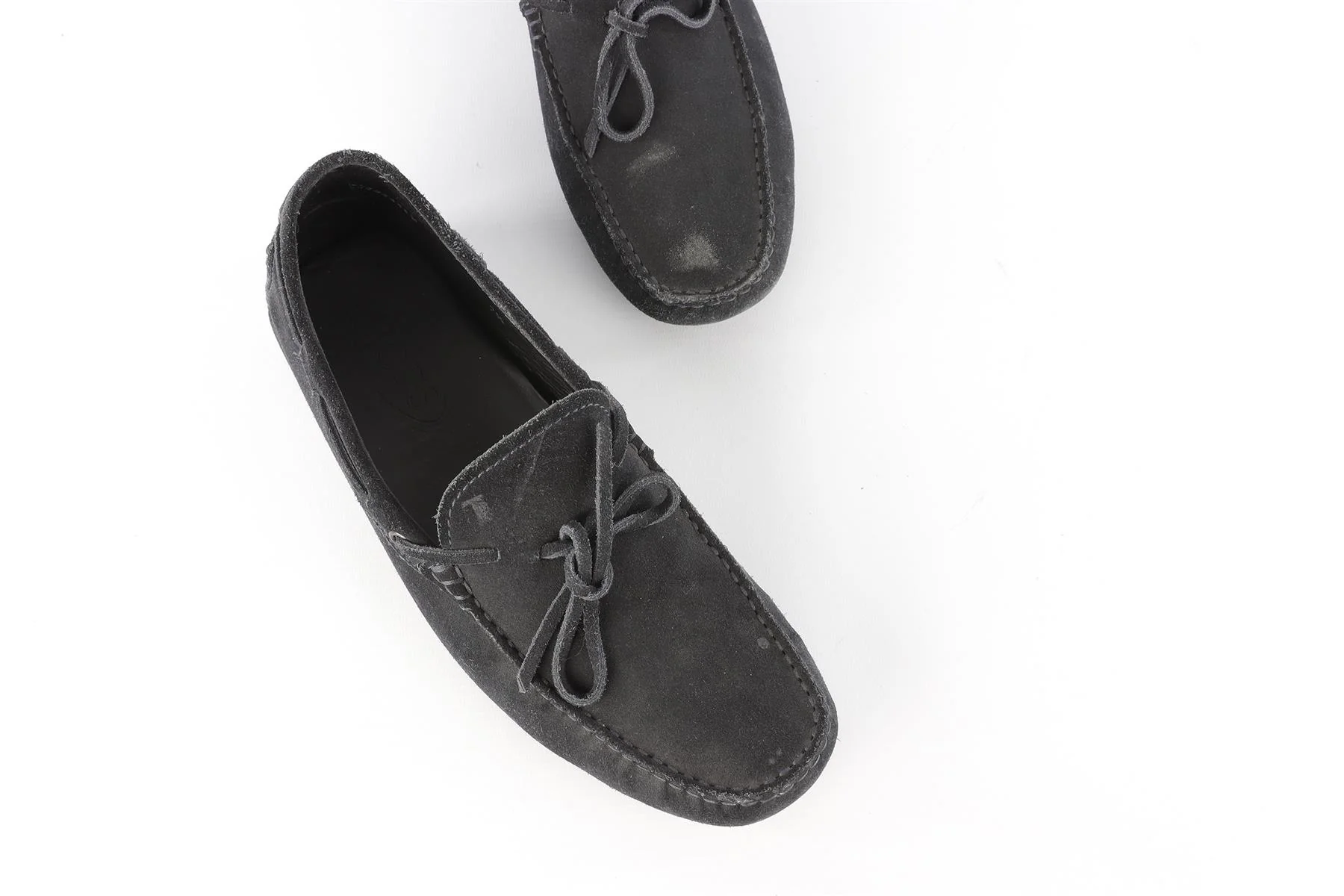 TOD'S BLACK MEN'S SUEDE LOAFERS EU 41.5 UK 7.5 US 8.5 - Image 4
