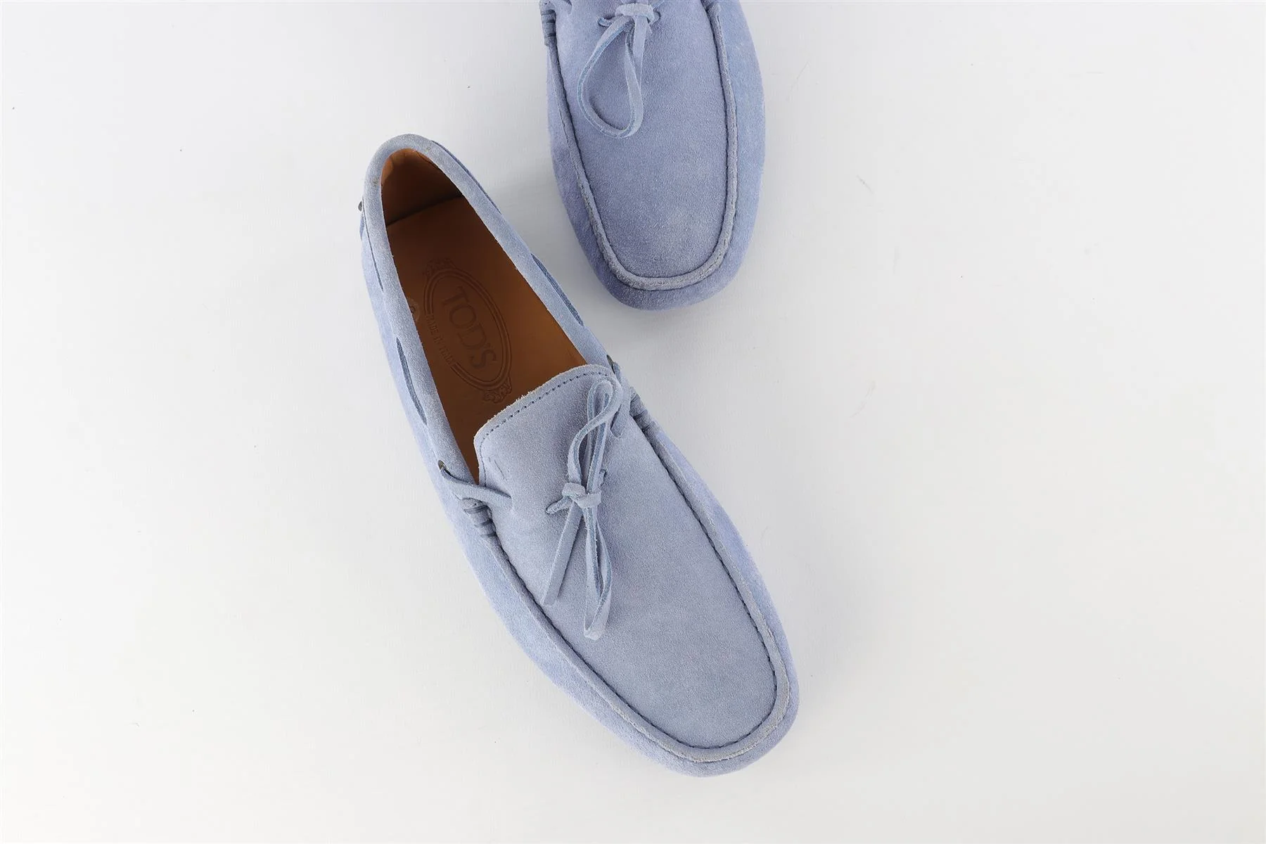 TOD'S BLUE MEN'S SUEDE LOAFERS EU 41.5 UK 7.5 US 8.5 - Image 4