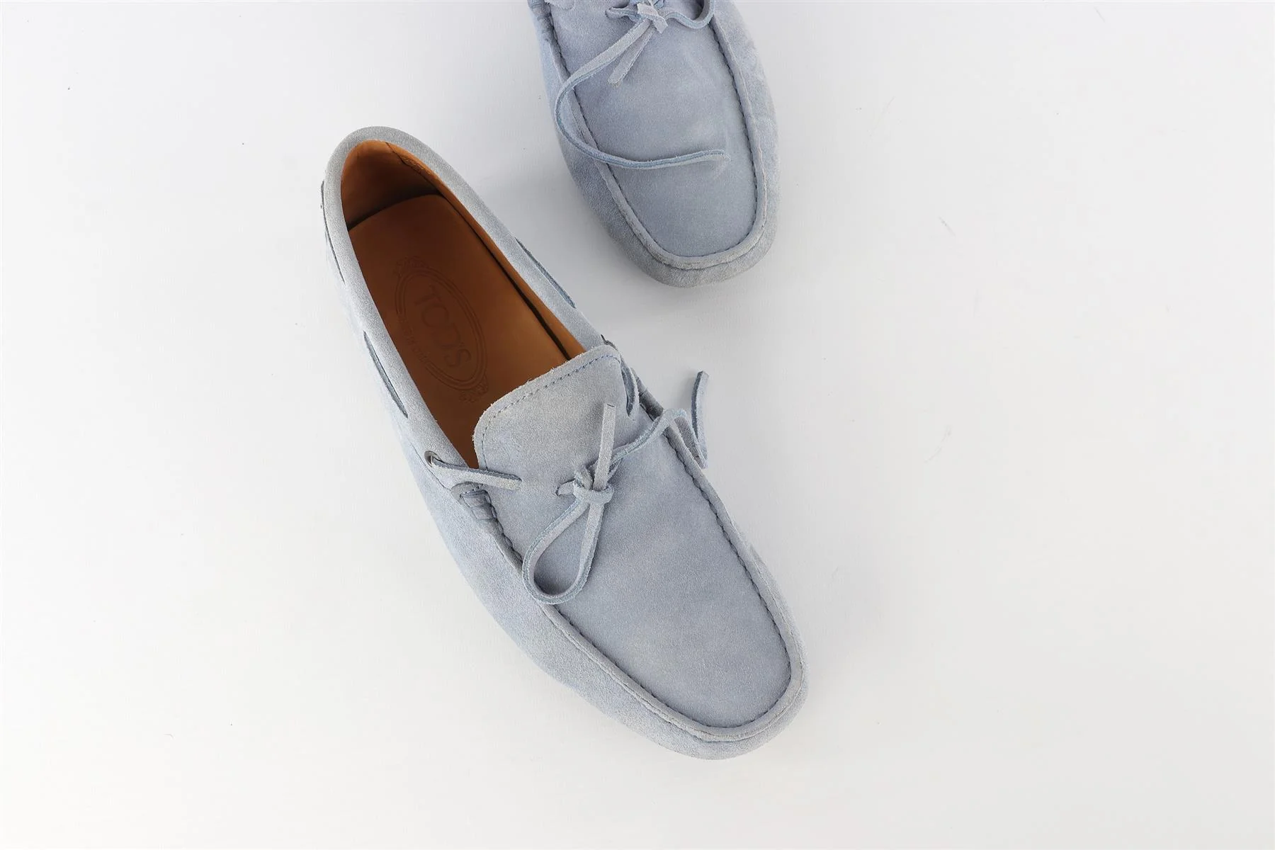 TOD'S BLUE MEN'S SUEDE LOAFERS EU 41.5 UK 7.5 US 8.5 - Image 4