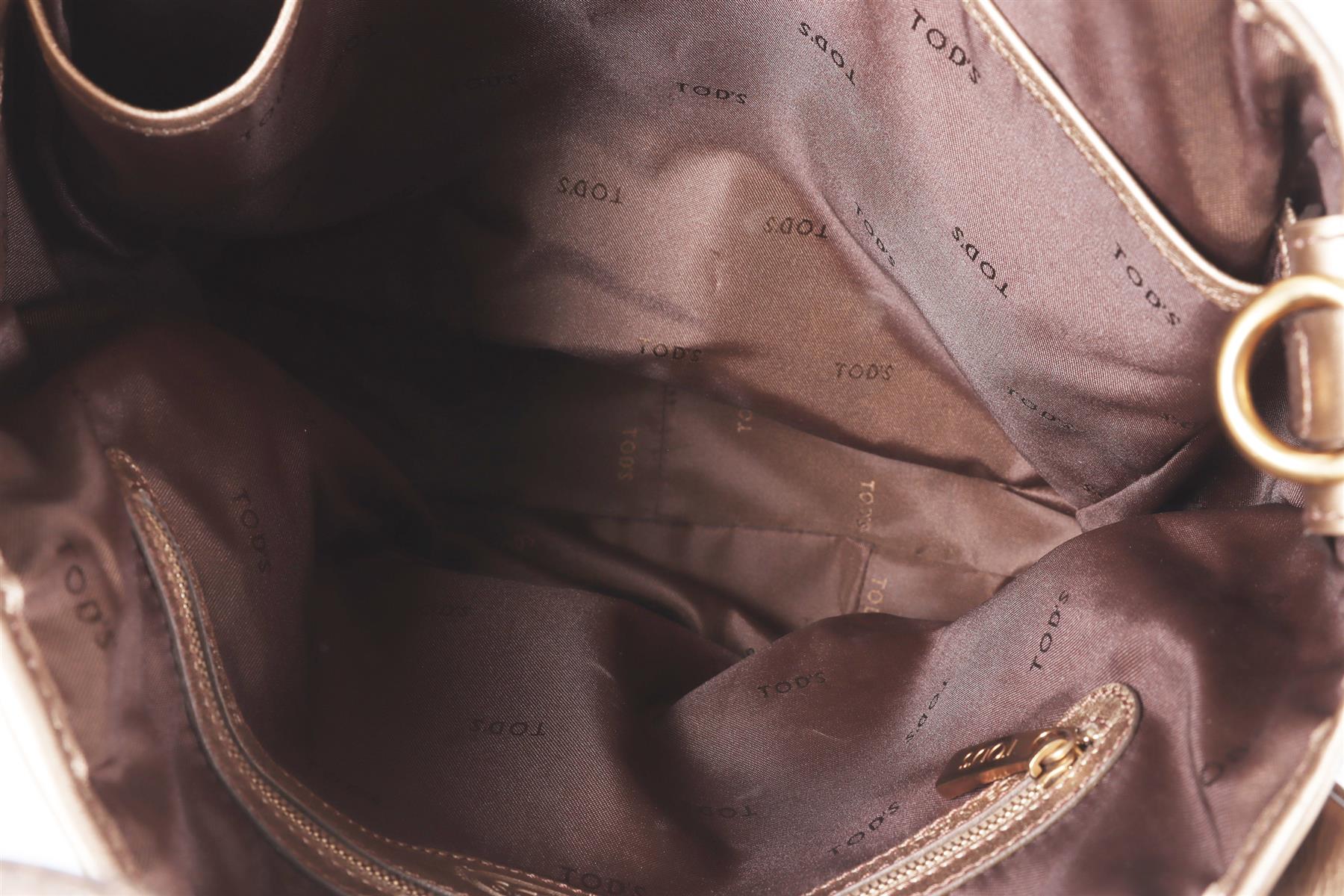 TOD'S BROWN LEATHER SHOULDER BAG - Image 9