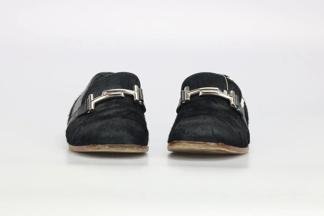 TOD'S CALF HAIR AND LEATHER LOAFERS EU 39.5 UK 6.5 US 9.5 - Image 3
