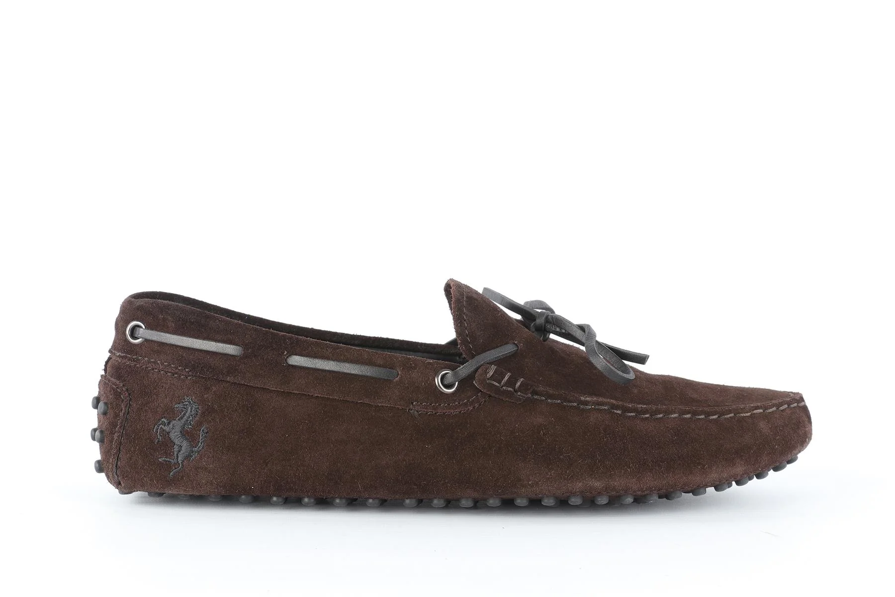 TOD'S + FERRARI BROWN MEN'S SUEDE LOAFERS EU 41.5 UK 7.5 US 8.5 - Image 2