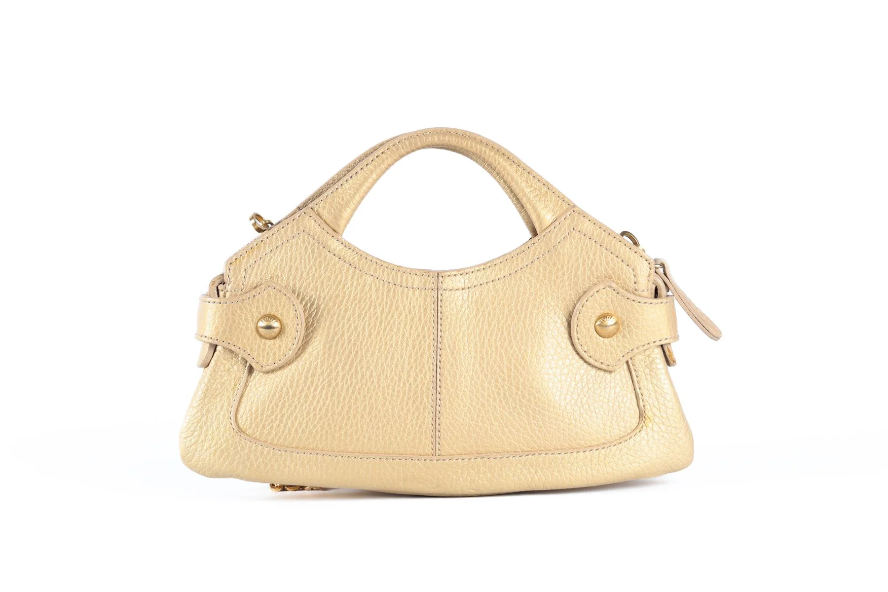 TOD'S GOLD CRYSTAL AND LEATHER SHOULDER BAG - Image 7