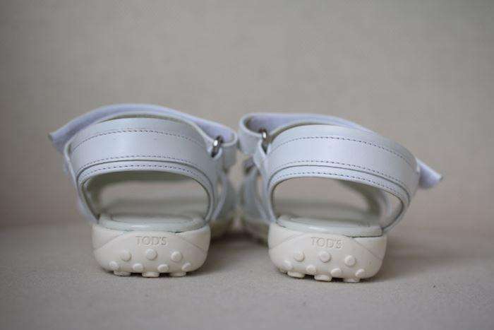 TOD'S JUNIOR GIRLS WHITE LEATHER SANDALS EU 26 UK 8.5 - Image 3