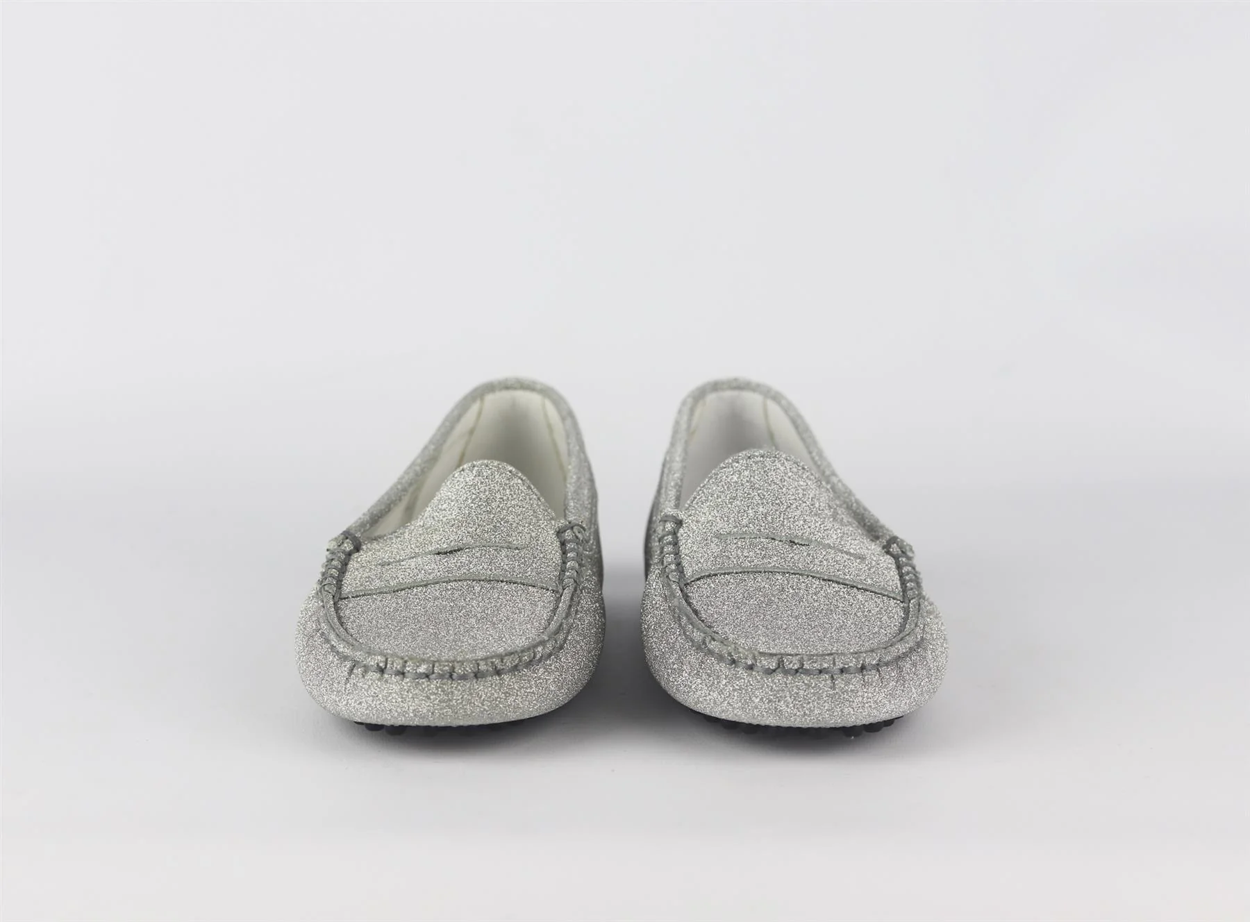 TOD'S KIDS UNISEX GLITTER LEATHER MOCCASINS EU 29 UK 11 - Image 3