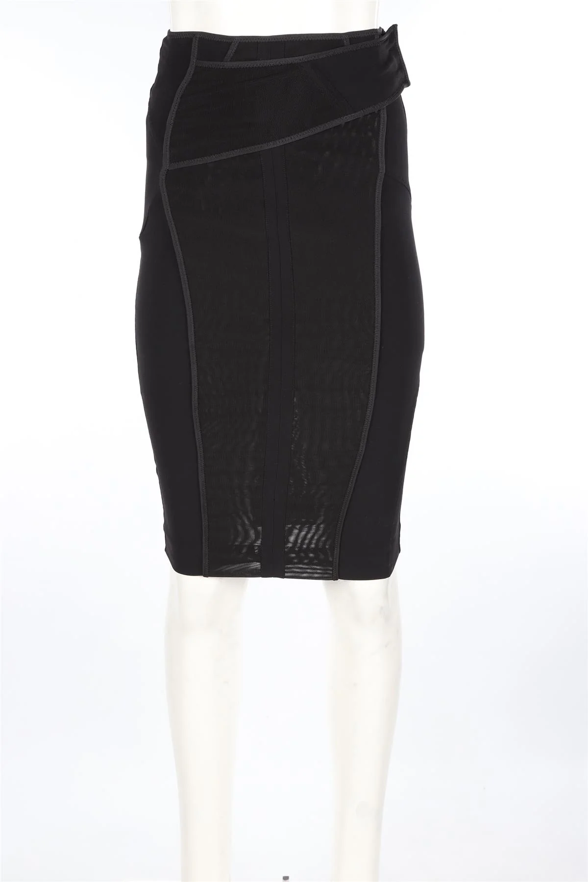 TOM FORD BLACK JERSEY SKIRT IT 36 UK 4 - Image 2