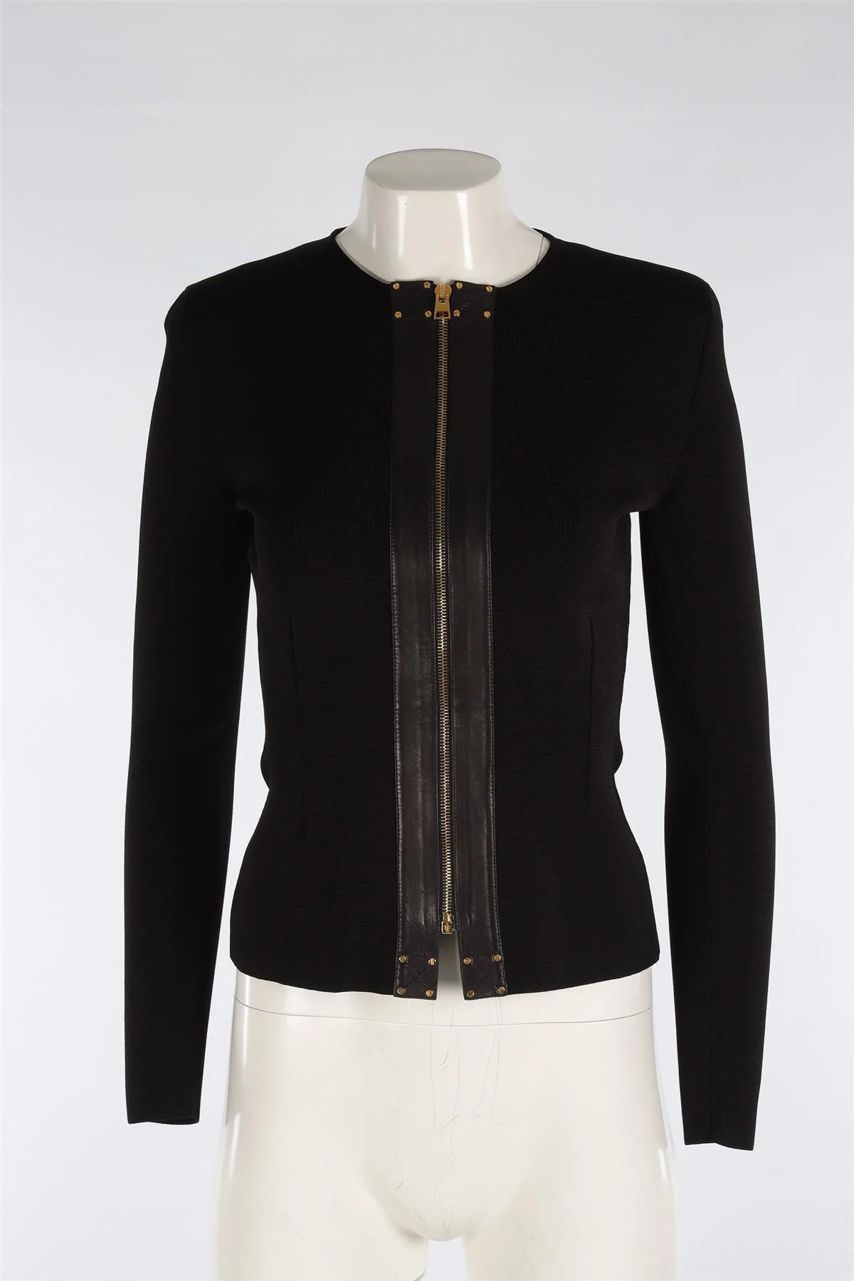 TOM FORD BLACK KNIT JACKET IT 36 UK 4 - Image 2