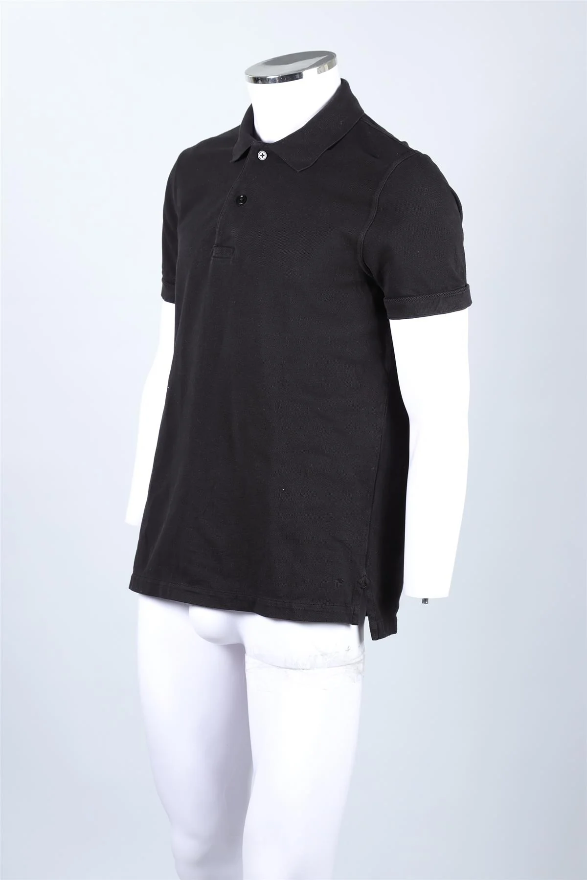 TOM FORD BLACK MEN'S COTTON POLO SHIRT IT 50 UK/US CHEST 40 - Image 3