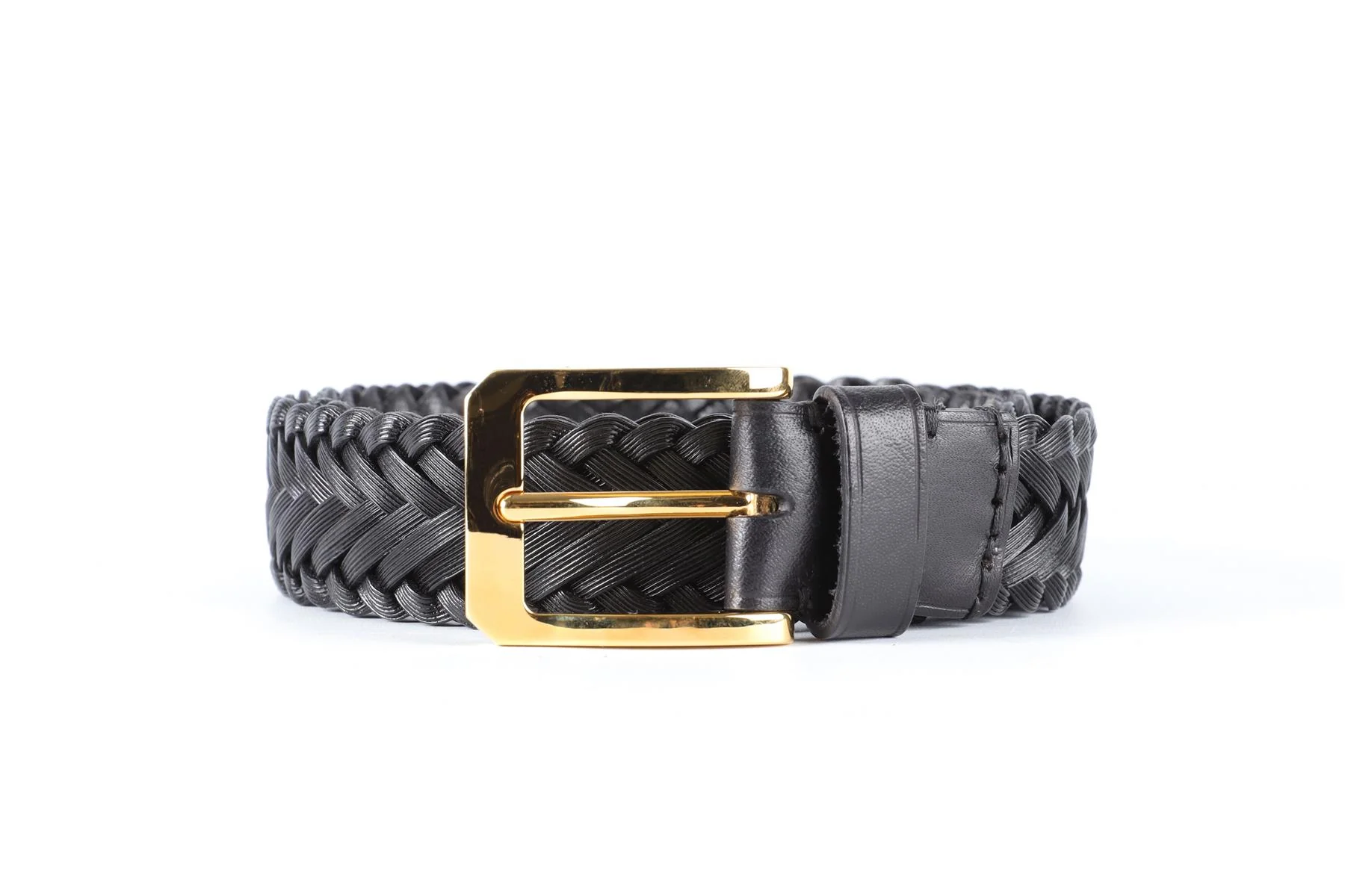 TOM FORD BLACK MEN'S LEATHER BELT 90 CM - Image 2