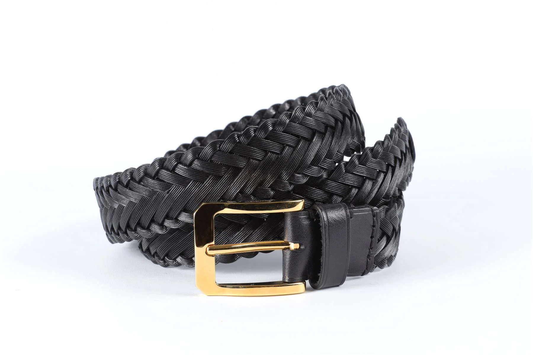 TOM FORD BLACK MEN'S LEATHER BELT 90 CM - Image 3