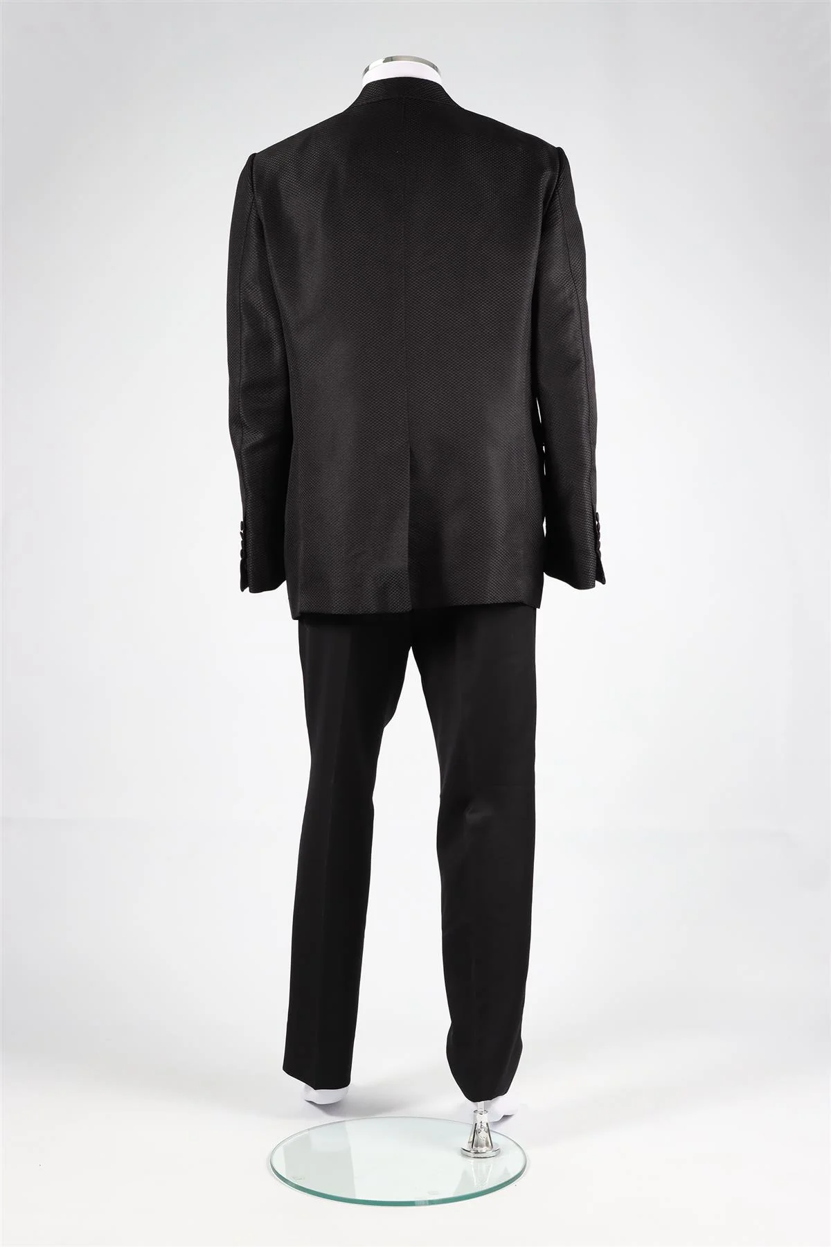 TOM FORD BLACK MEN'S SHELTON WOOL BLEND TWO PIECE TUXEDO SUIT EU 54 - Image 4