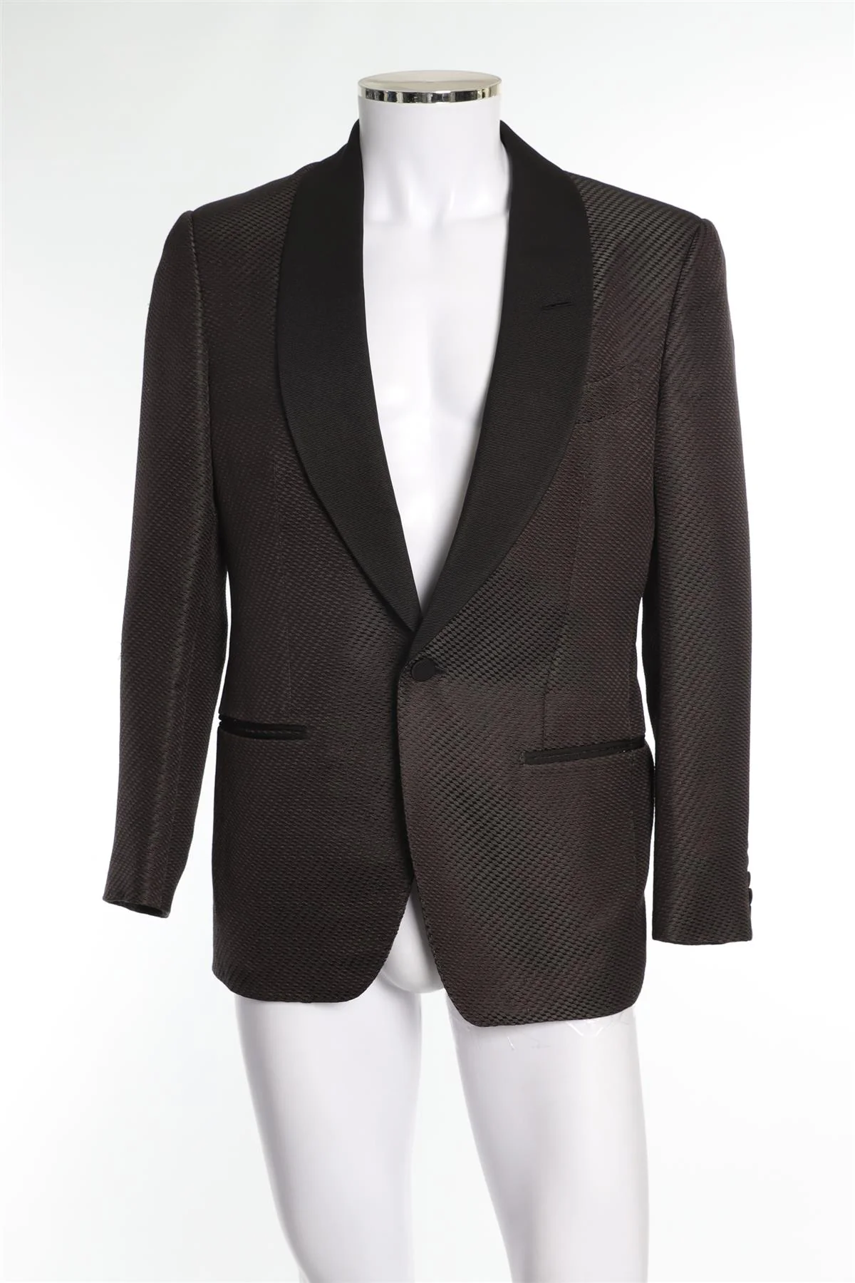 TOM FORD BLACK MEN'S SILK BLAZER IT 46 UK/US 36 - Image 2