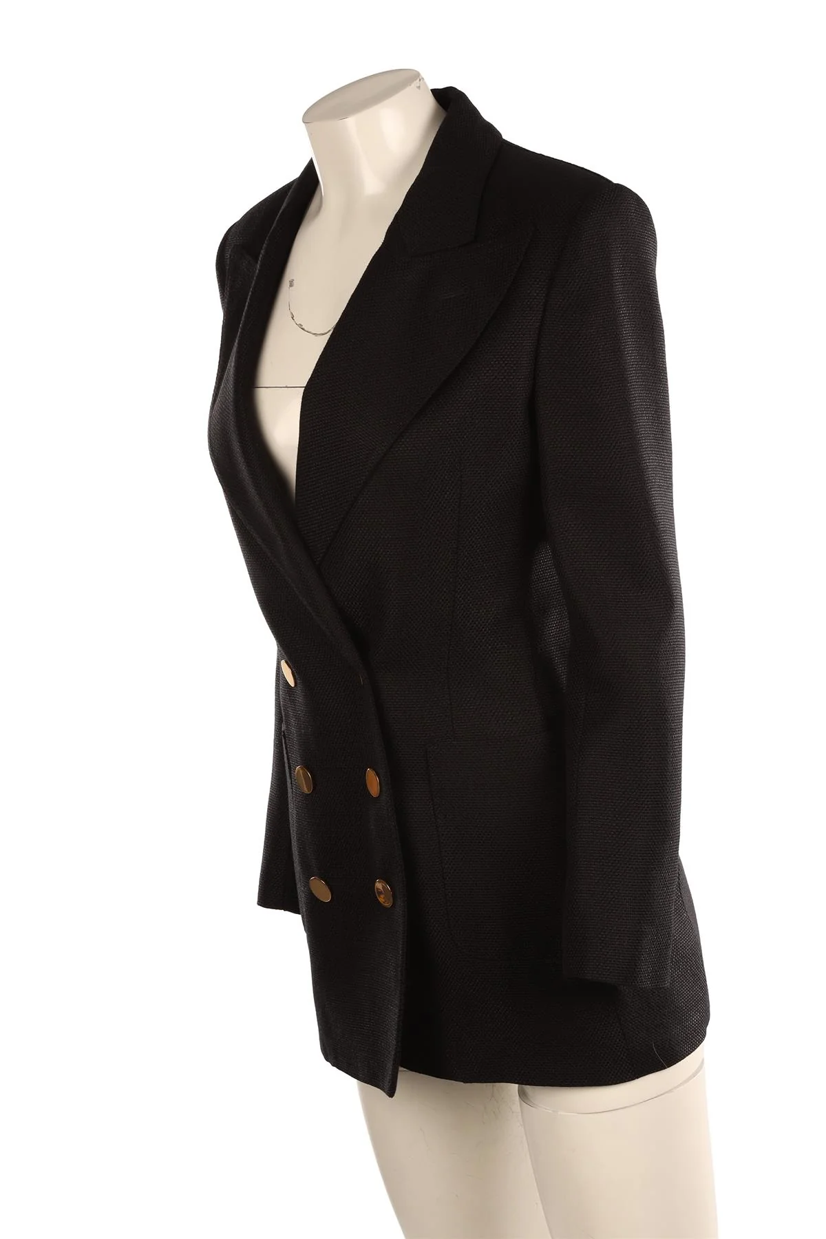 TOM FORD BLACK WOVEN BLAZER IT 38 UK 6 - Image 3
