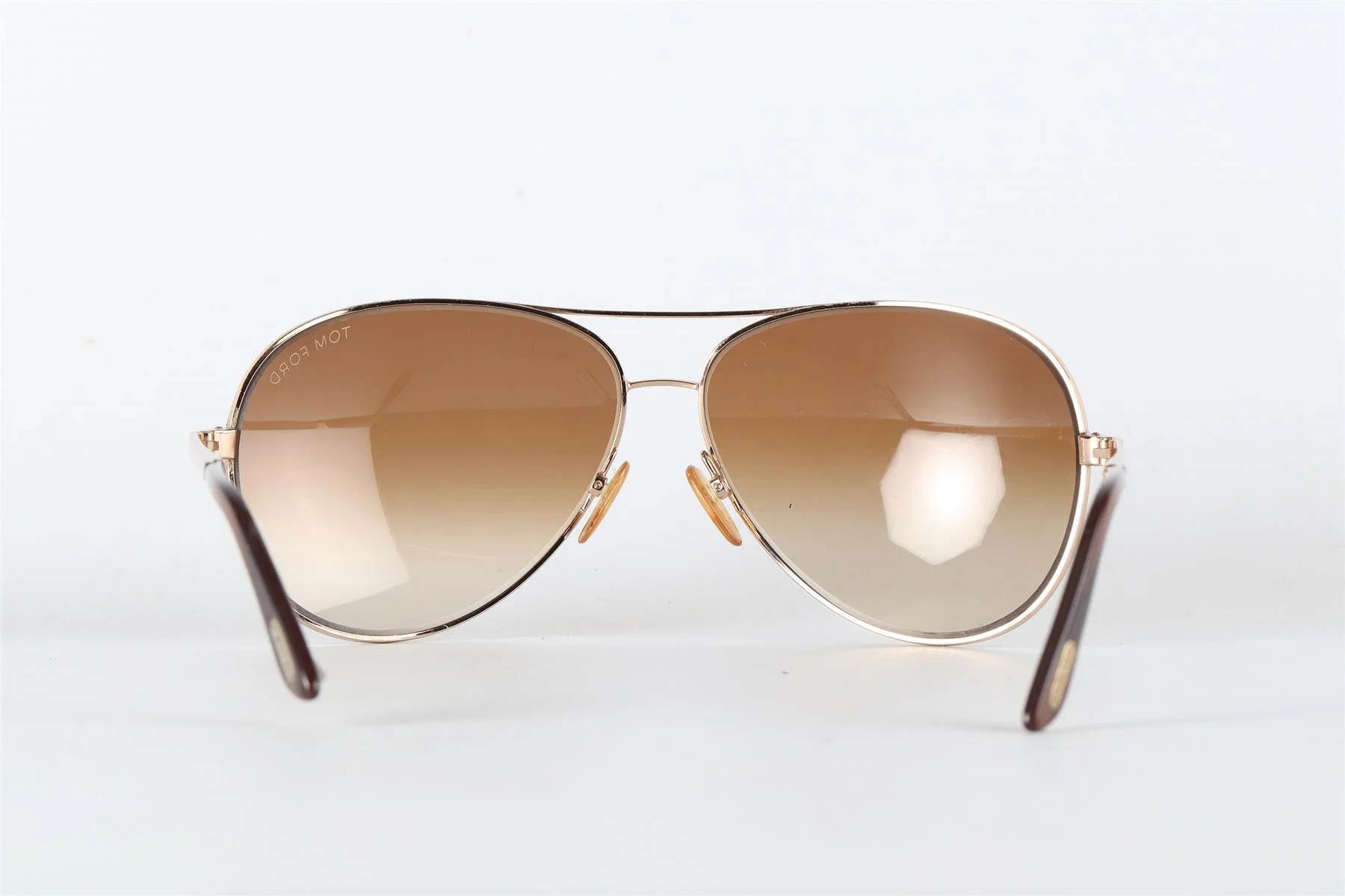 TOM FORD BROWN METAL SUNGLASSES ONE SIZE - Image 4