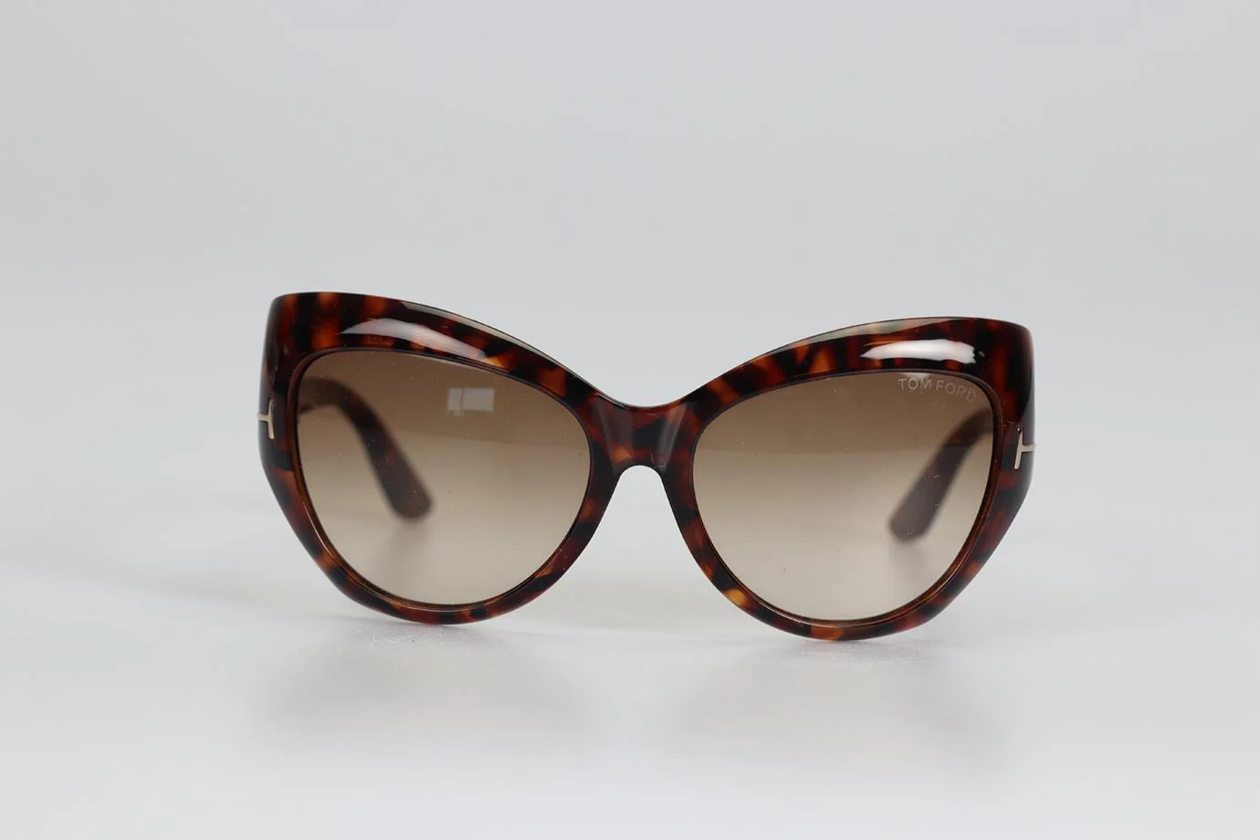 TOM FORD CAT EYE TORTOISESHELL ACETATE SUNGLASSES - Image 3