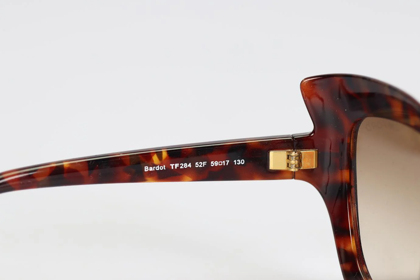 TOM FORD CAT EYE TORTOISESHELL ACETATE SUNGLASSES - Image 5
