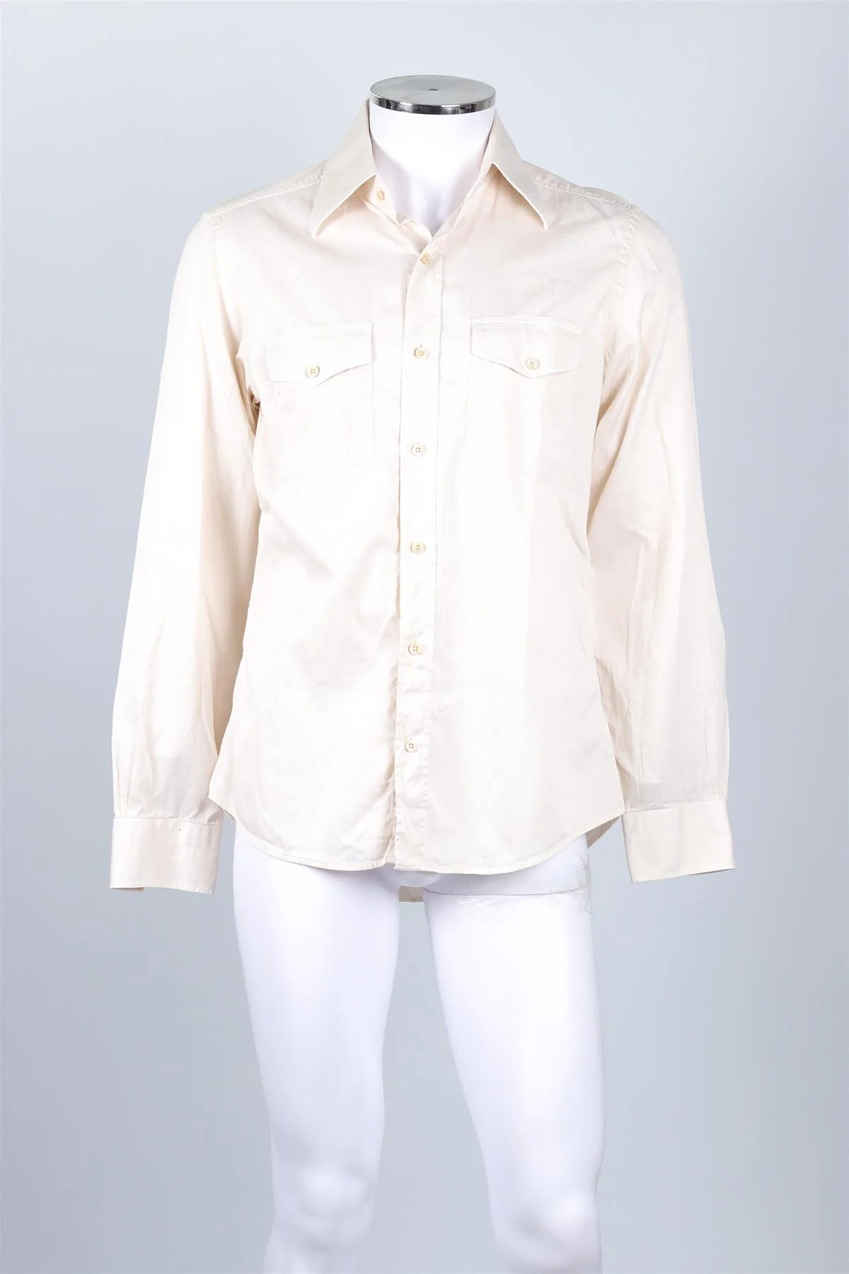 TOM FORD CREAM MEN'S COTTON SHIRT UK/US CHEST 40 - Image 2