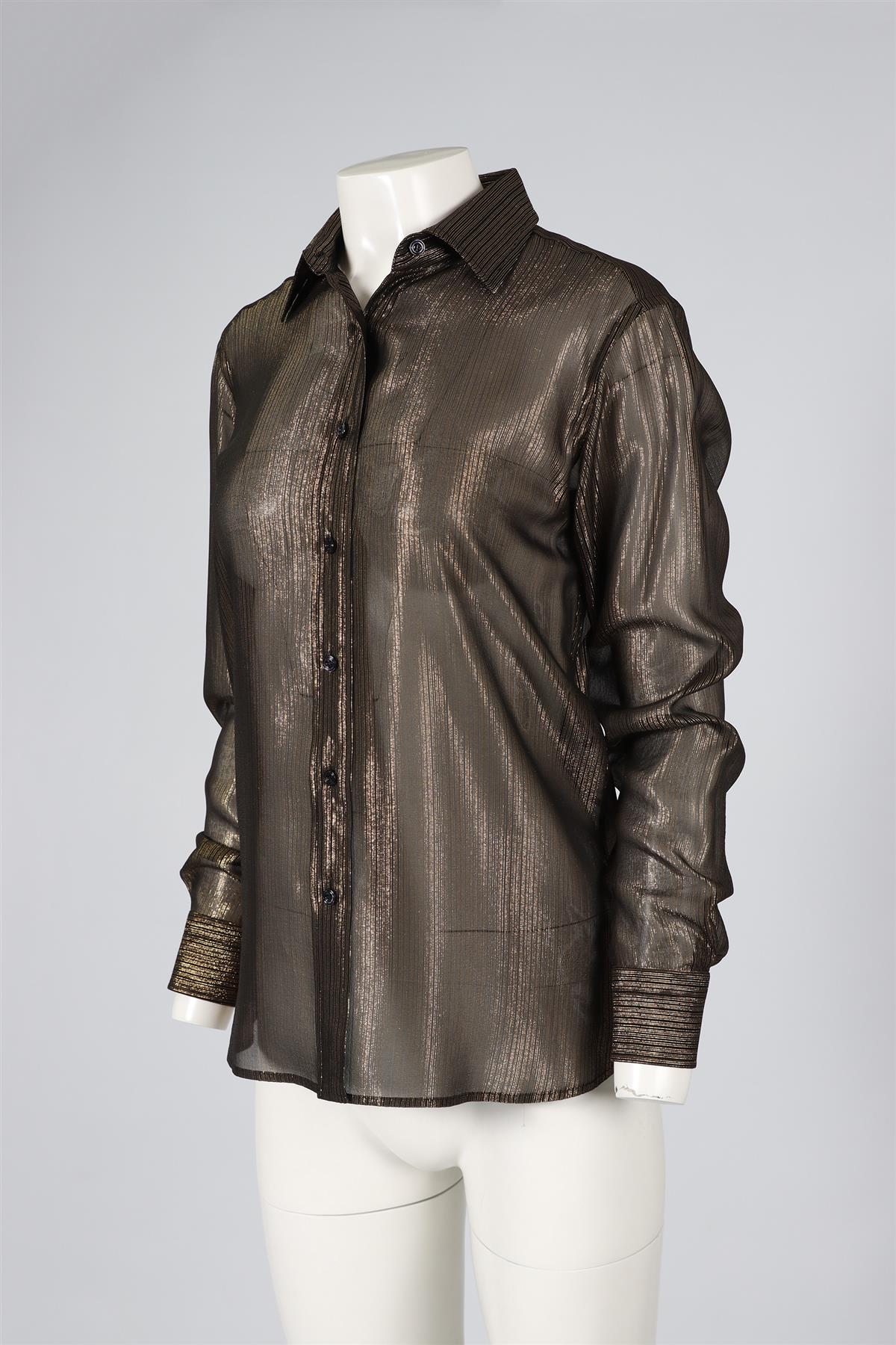 TOM FORD GOLD SILK BLEND SHIRT IT 38 UK 6 - Image 3