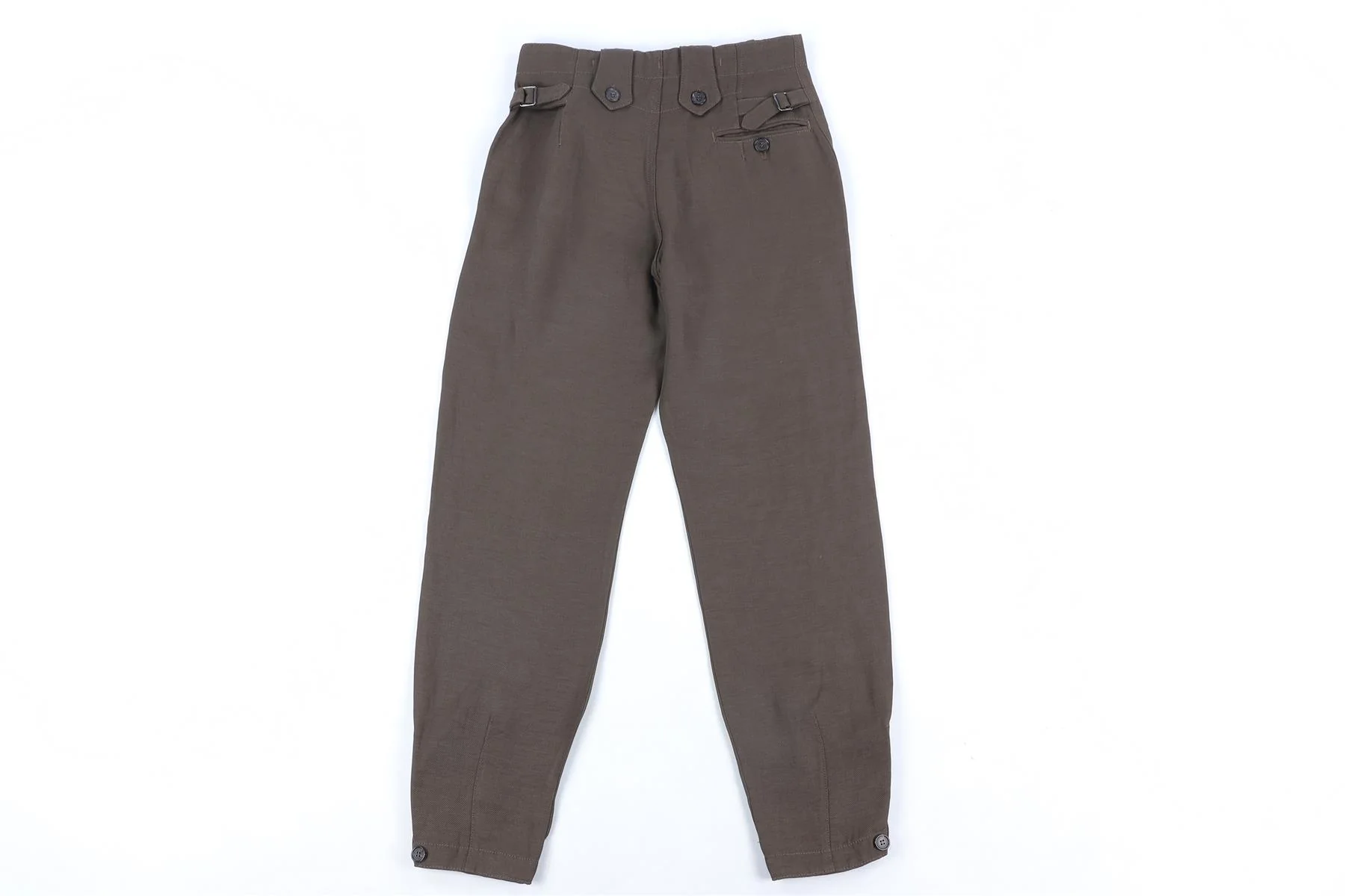 TOM FORD GREEN LINEN TAPERED PANTS IT 36 UK 4 - Image 4