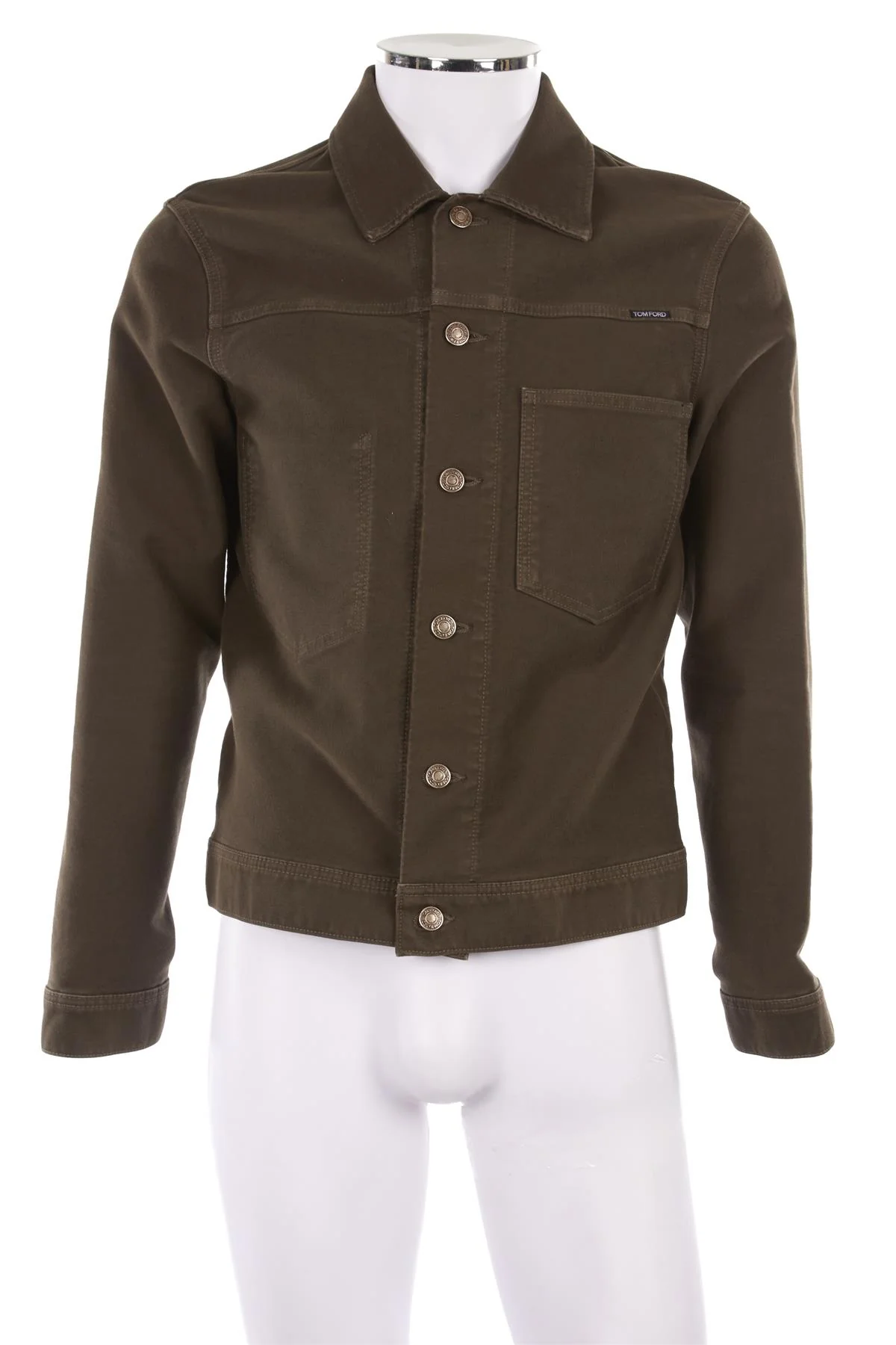 TOM FORD KHAKI COTTON JACKET MEDIUM - Image 2