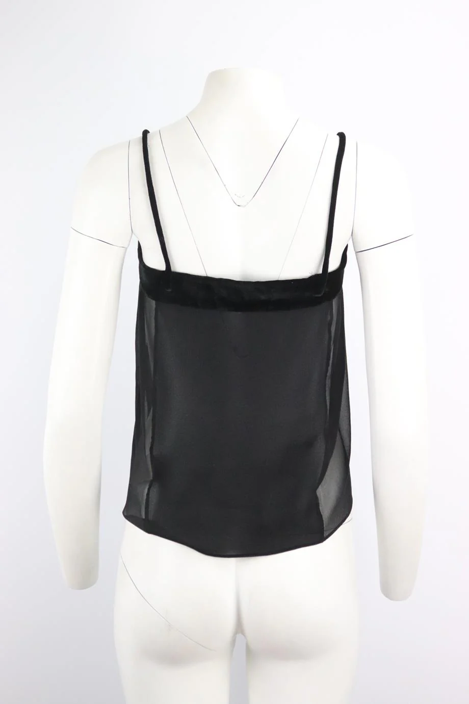 TOM FORD LACE TRIMMED SILK GEORGETTE TOP IT 36 UK 4 - Image 4