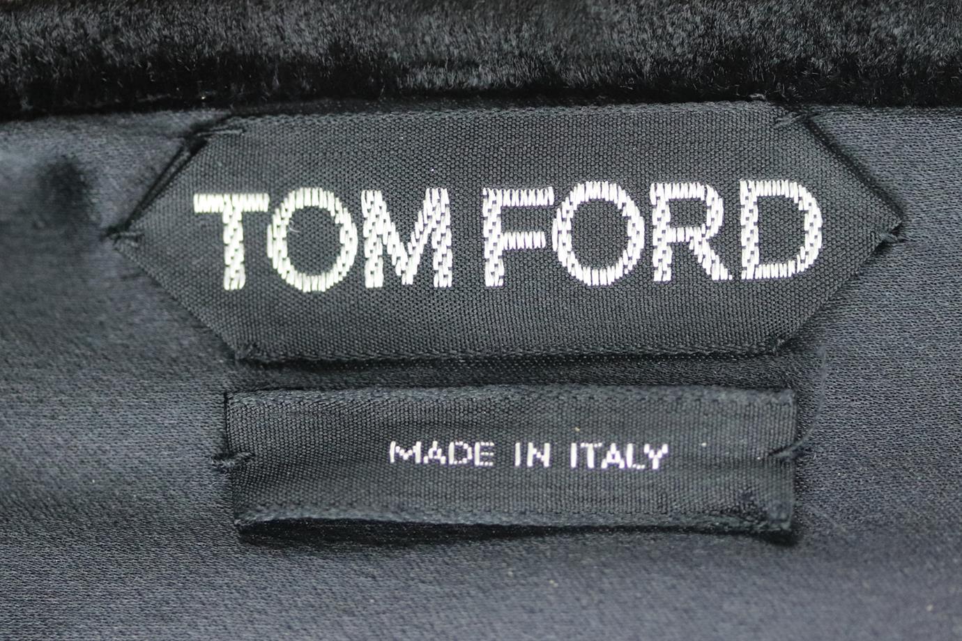 TOM FORD LACE TRIMMED SILK GEORGETTE TOP IT 36 UK 4 - Image 6