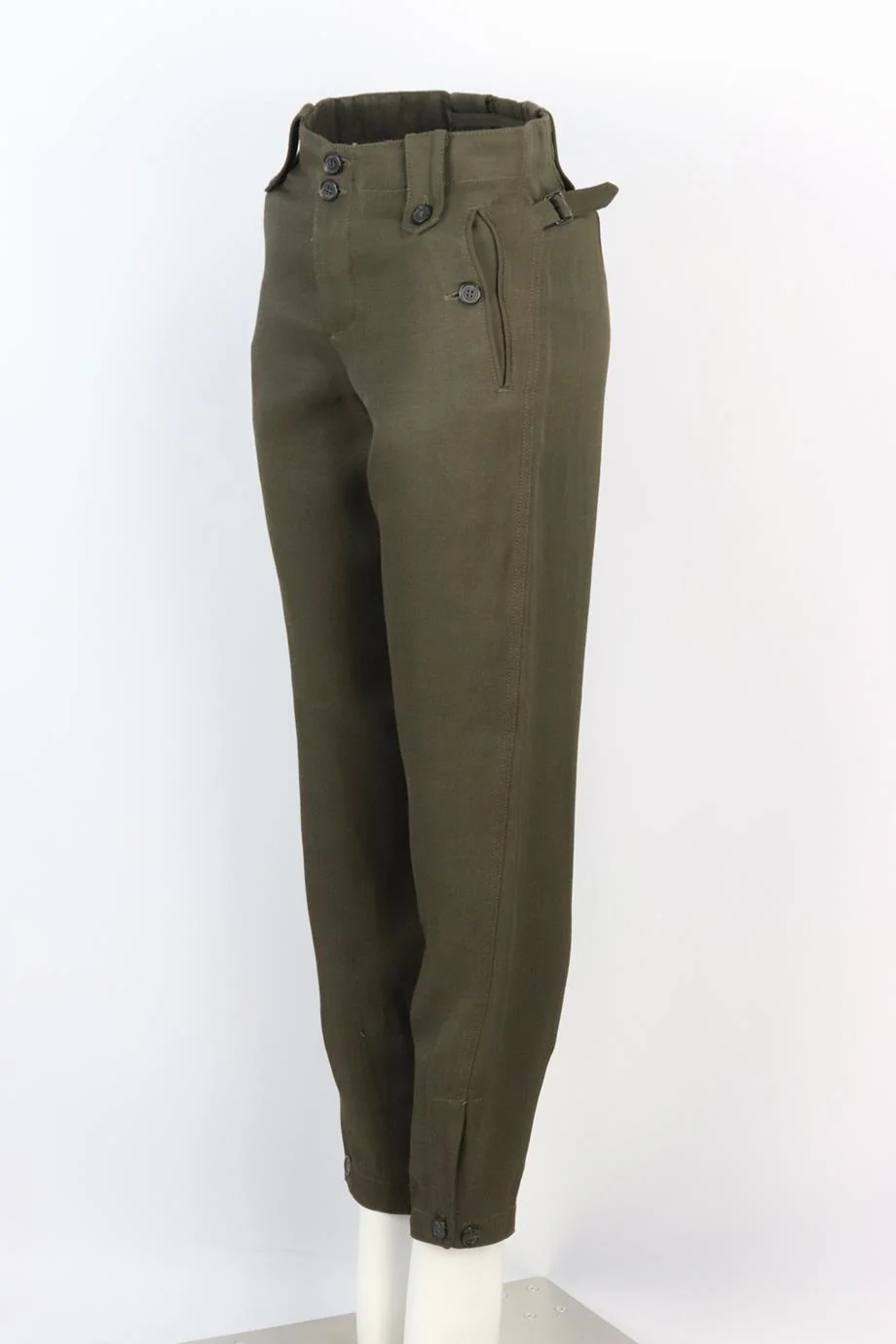 TOM FORD LINEN BLEND TAPERED PANTS IT 36 UK 4 - Image 3