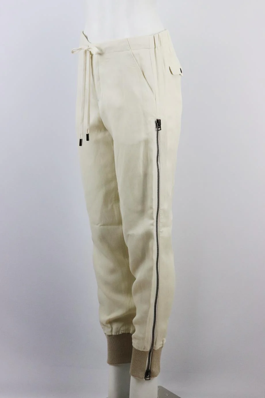 TOM FORD LINEN BLEND TAPERED PANTS IT 38 UK 6 - Image 3