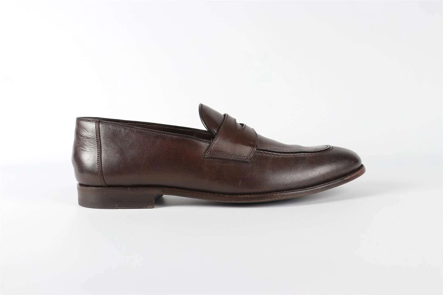 TOM FORD MEN'S BROWN LEATHER LOAFERS EU 44 UK 10 US 11 - Image 2