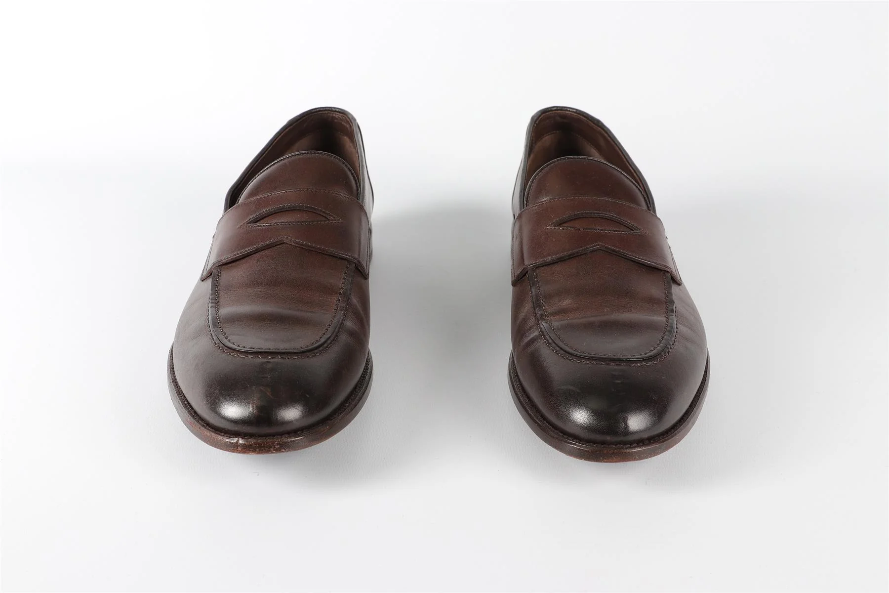 TOM FORD MEN'S BROWN LEATHER LOAFERS EU 44 UK 10 US 11 - Image 3