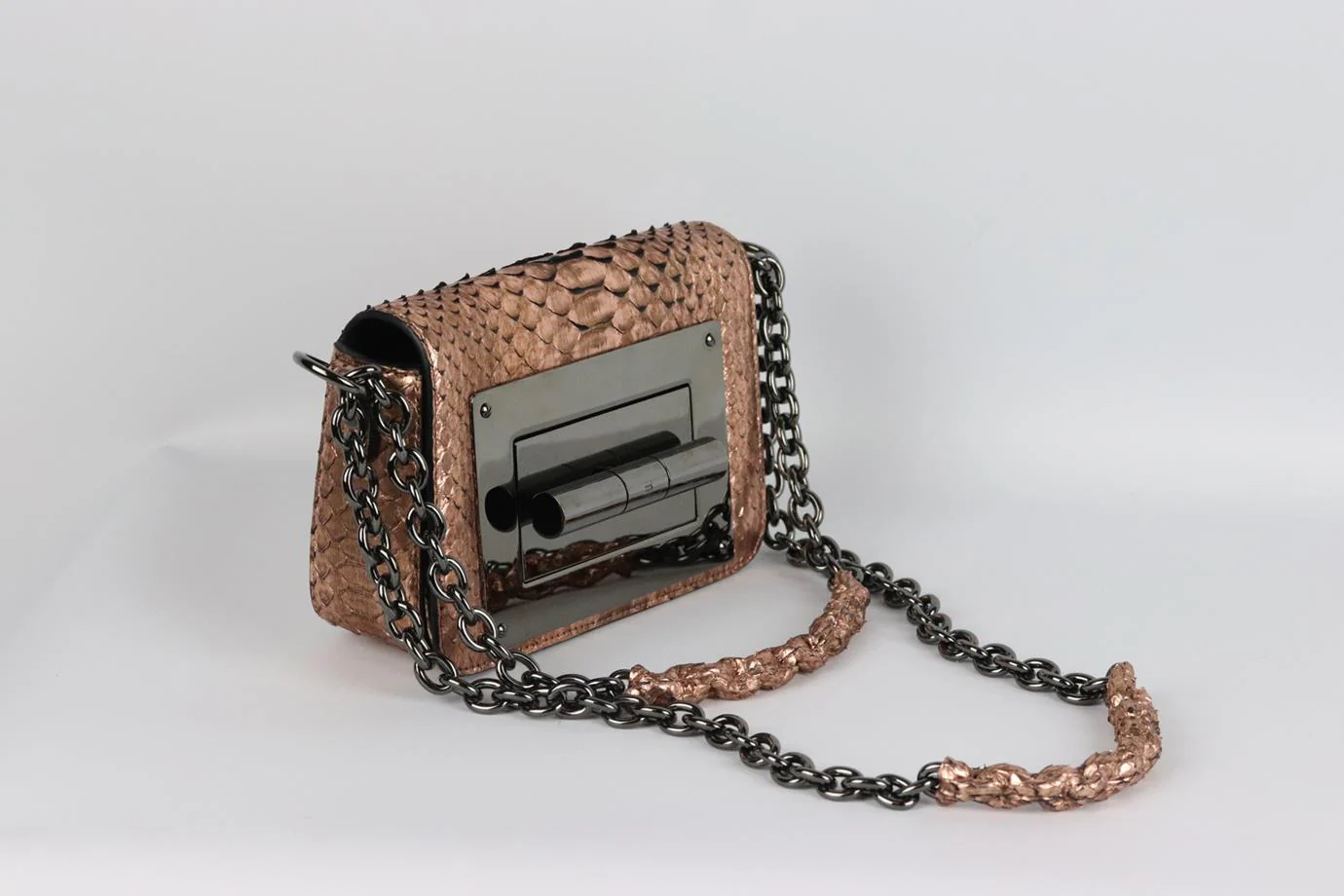 TOM FORD NATALIA SMALL METALLIC PYTHON SHOULDER BAG - Image 7
