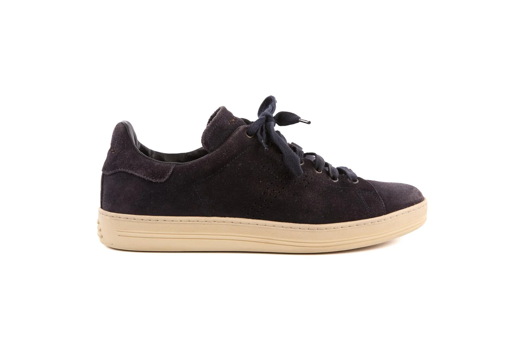 TOM FORD NAVY MEN'S SUEDE SNEAKERS UK 8.5 EU 42.5 US 9.5 - Image 2