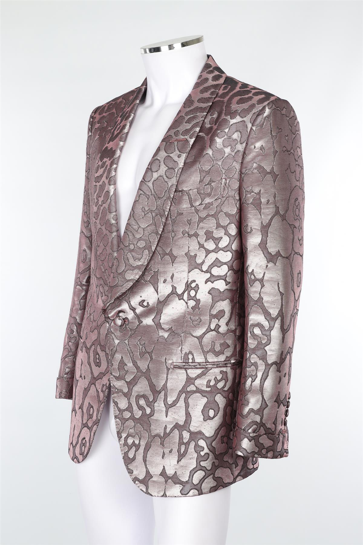 TOM FORD PINK MEN'S SATIN BLAZER IT 54 UK 44 - Image 3
